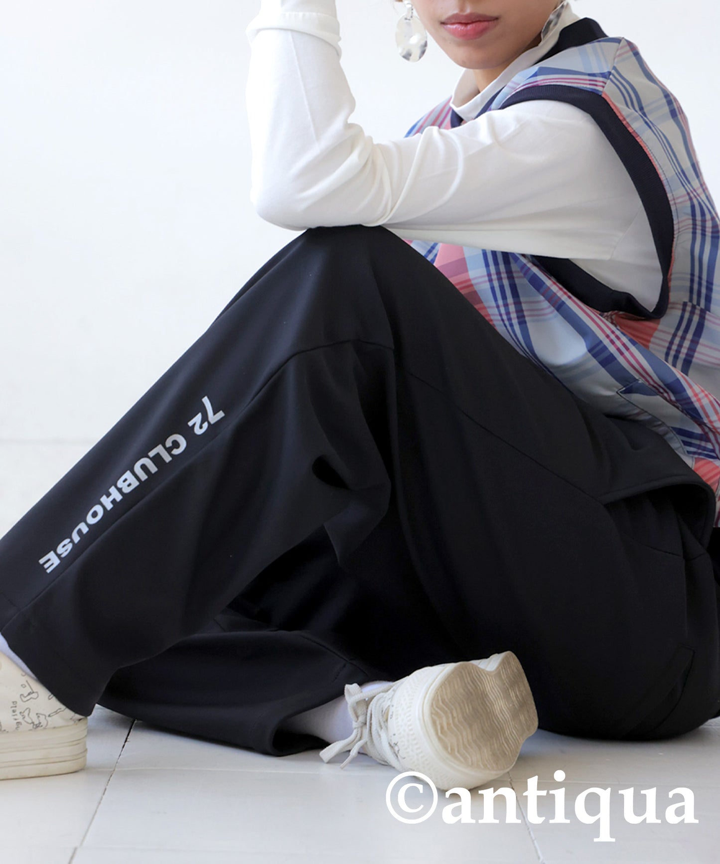 ANTIQUA GOLF×STCH Fleece Line Logo Pants Ladies