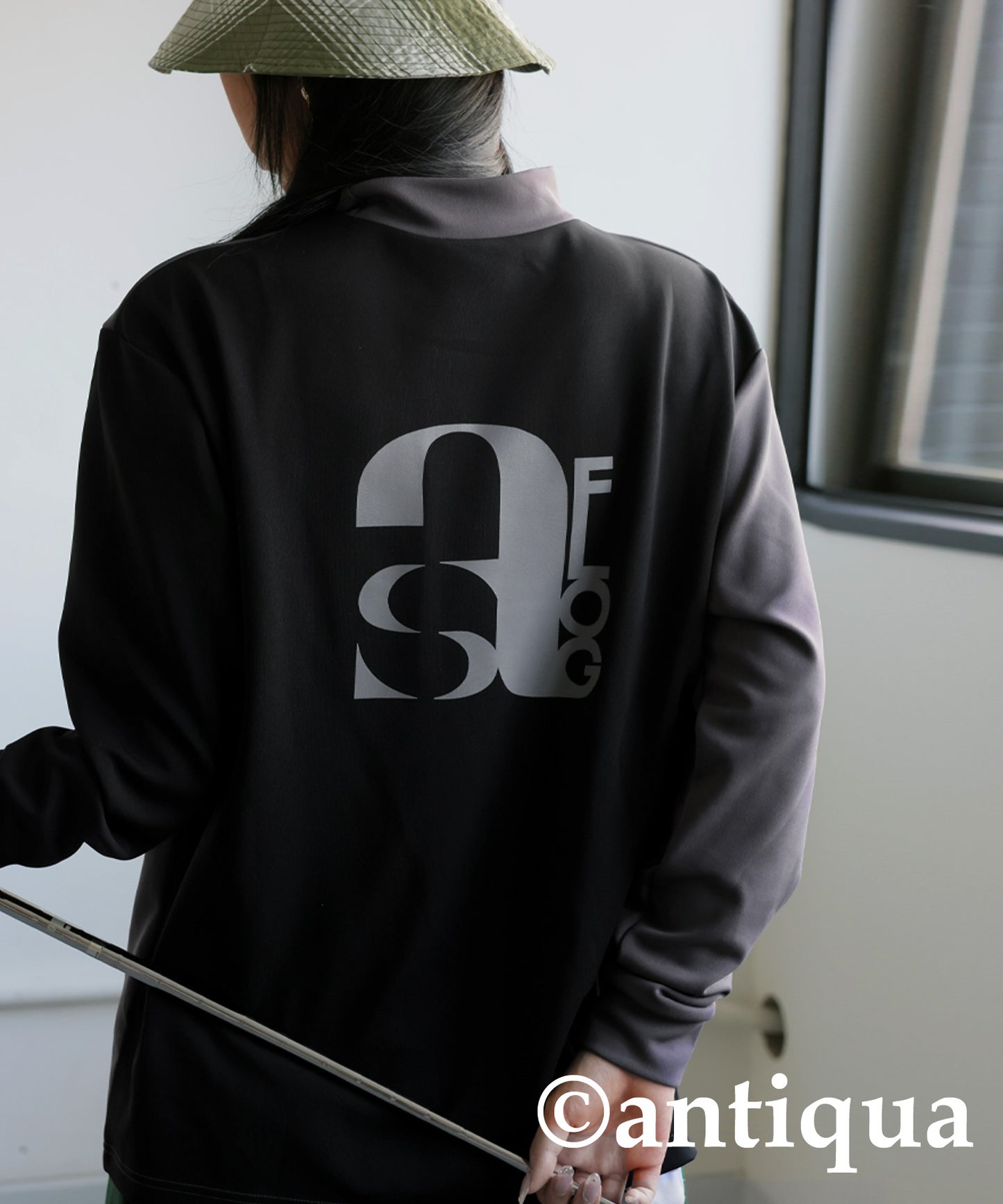 ANTIQUA GOLF×STCH Mock Neck T-Shirt Ladies