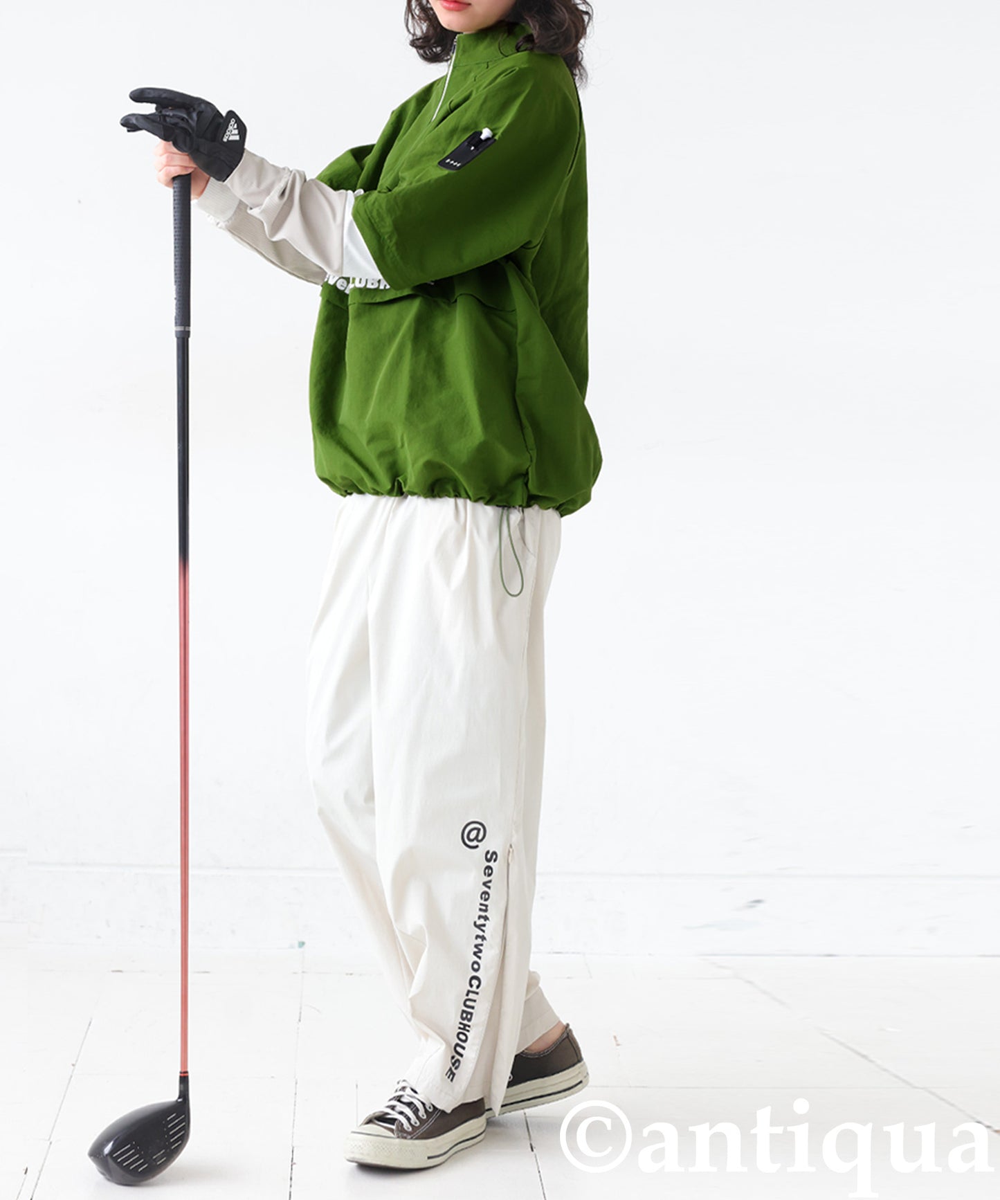 ANTIQUA GOLF×STCH 2-Way Regen Pullover Ladies