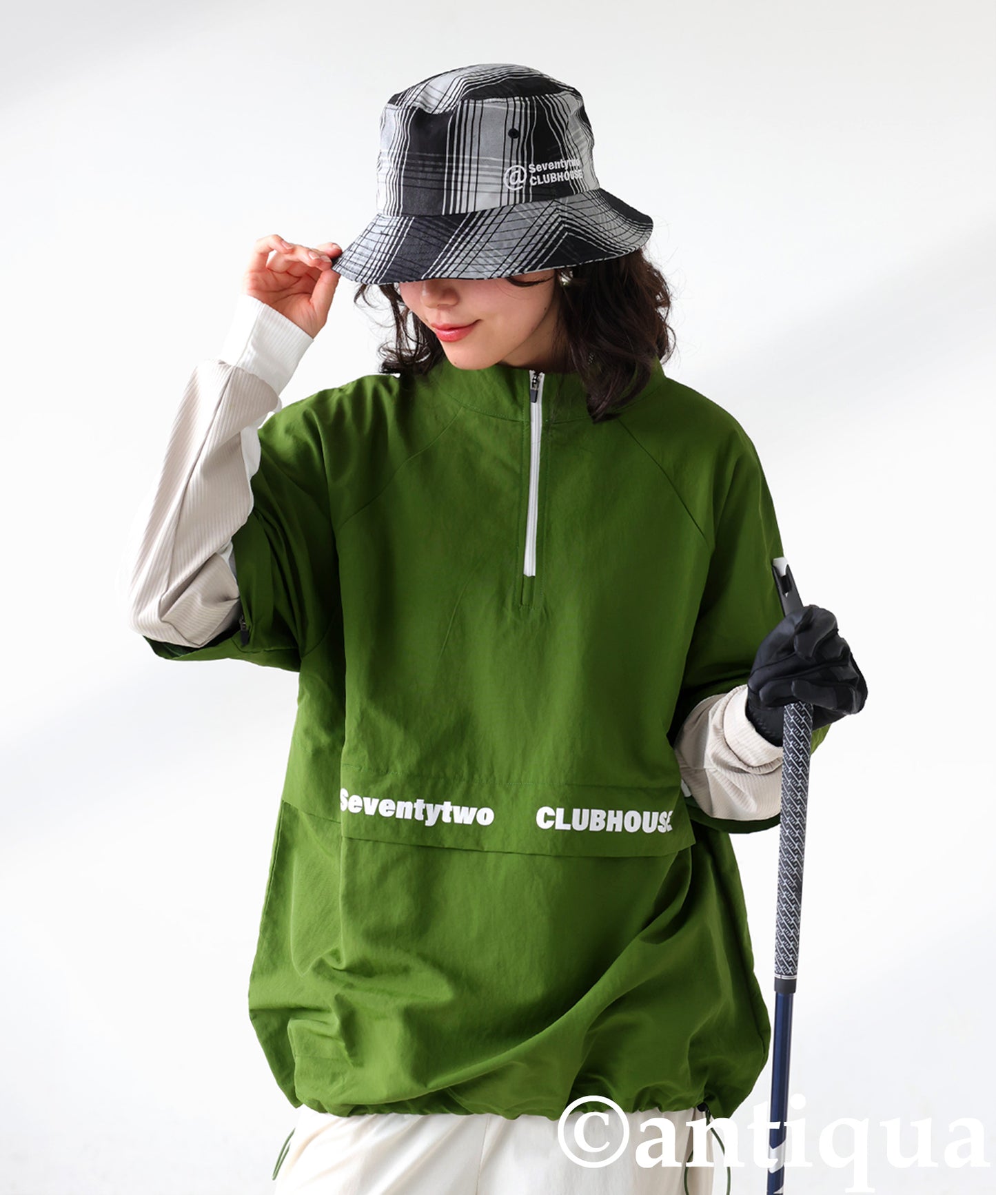 ANTIQUA GOLF×STCH 2-Way Regen Pullover Ladies