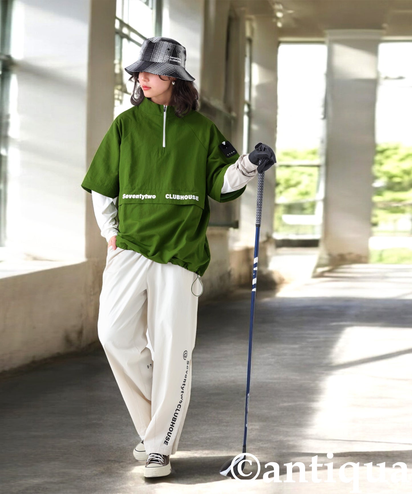 ANTIQUA GOLF×STCH 2-Way Regen Pullover Ladies