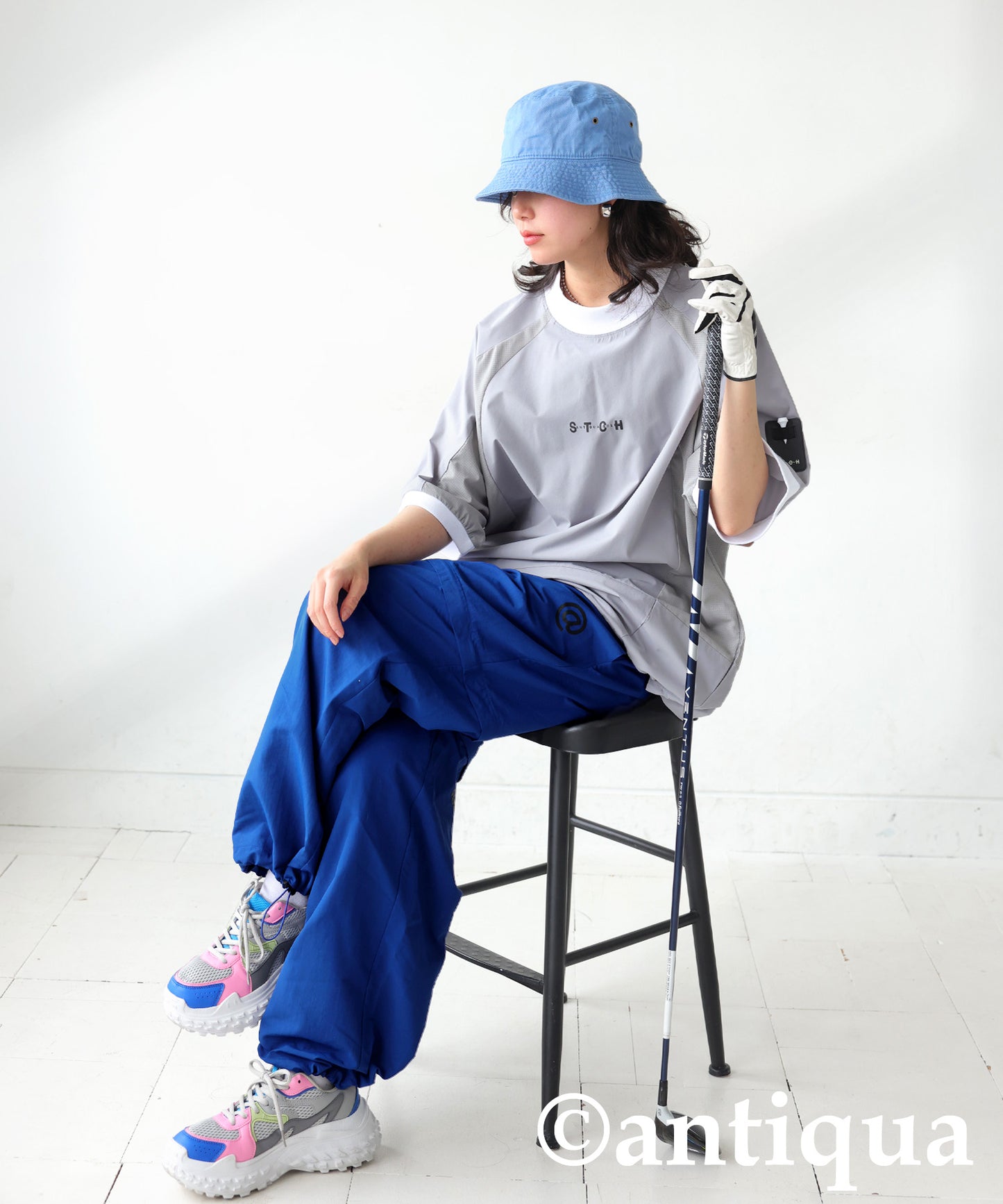 ANTIQUA GOLF×STCH 2-Way Regen Contrast Pants Ladies