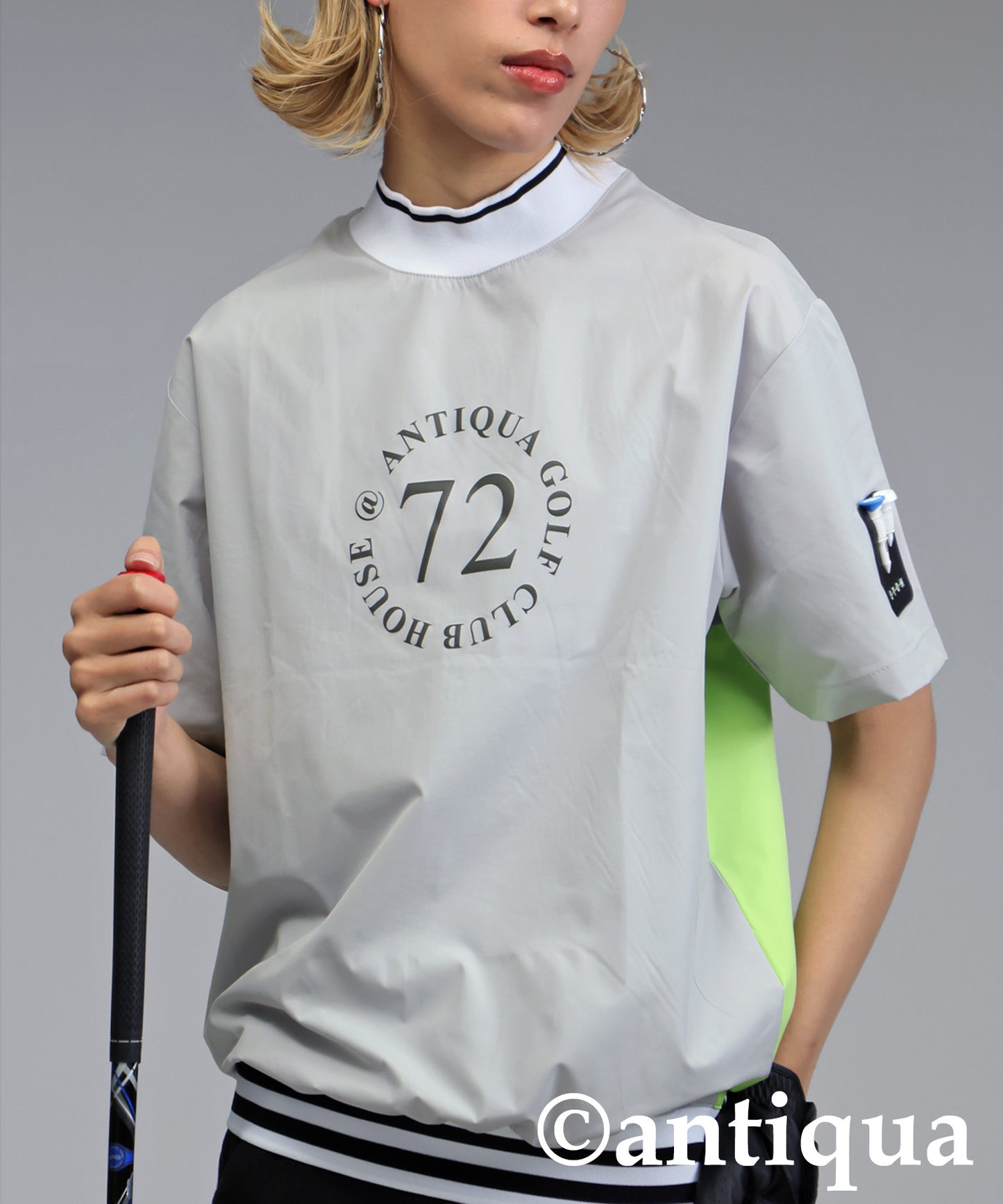 ANTIQUA GOLF×STCH Back Logo Tops Ladies
