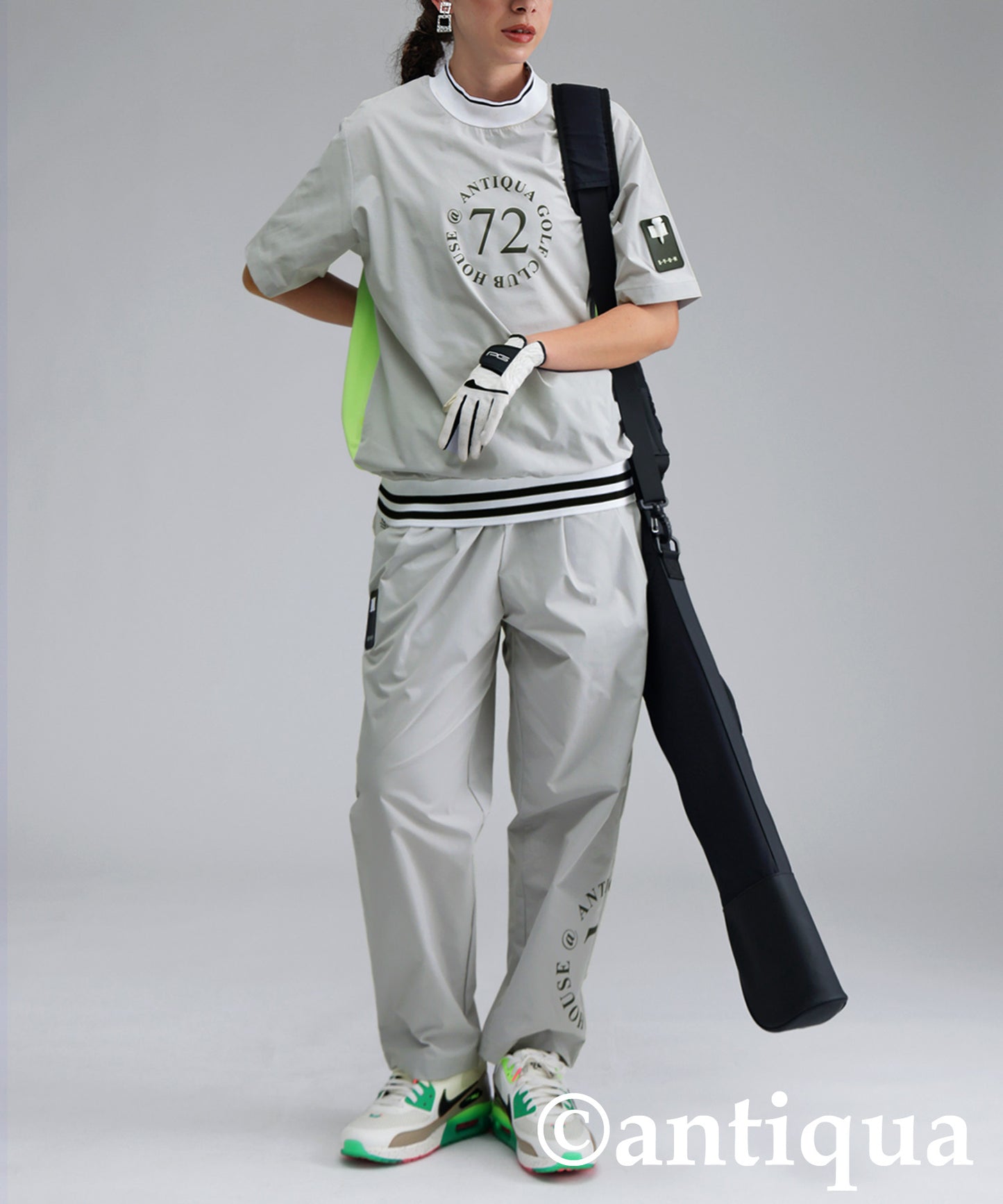 ANTIQUA GOLF×STCH Back Logo Tops Ladies