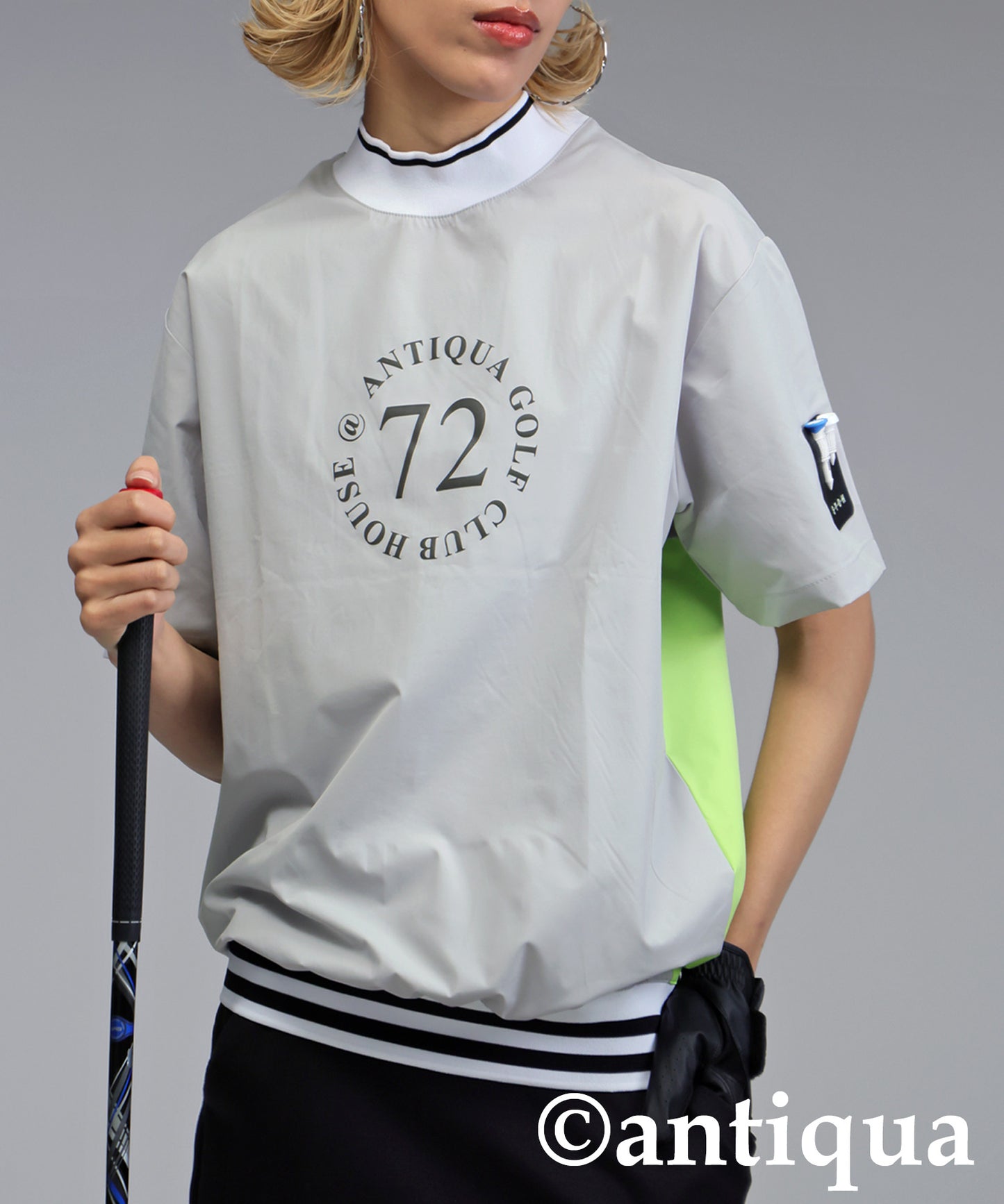 ANTIQUA GOLF×STCH Back Logo Tops Ladies