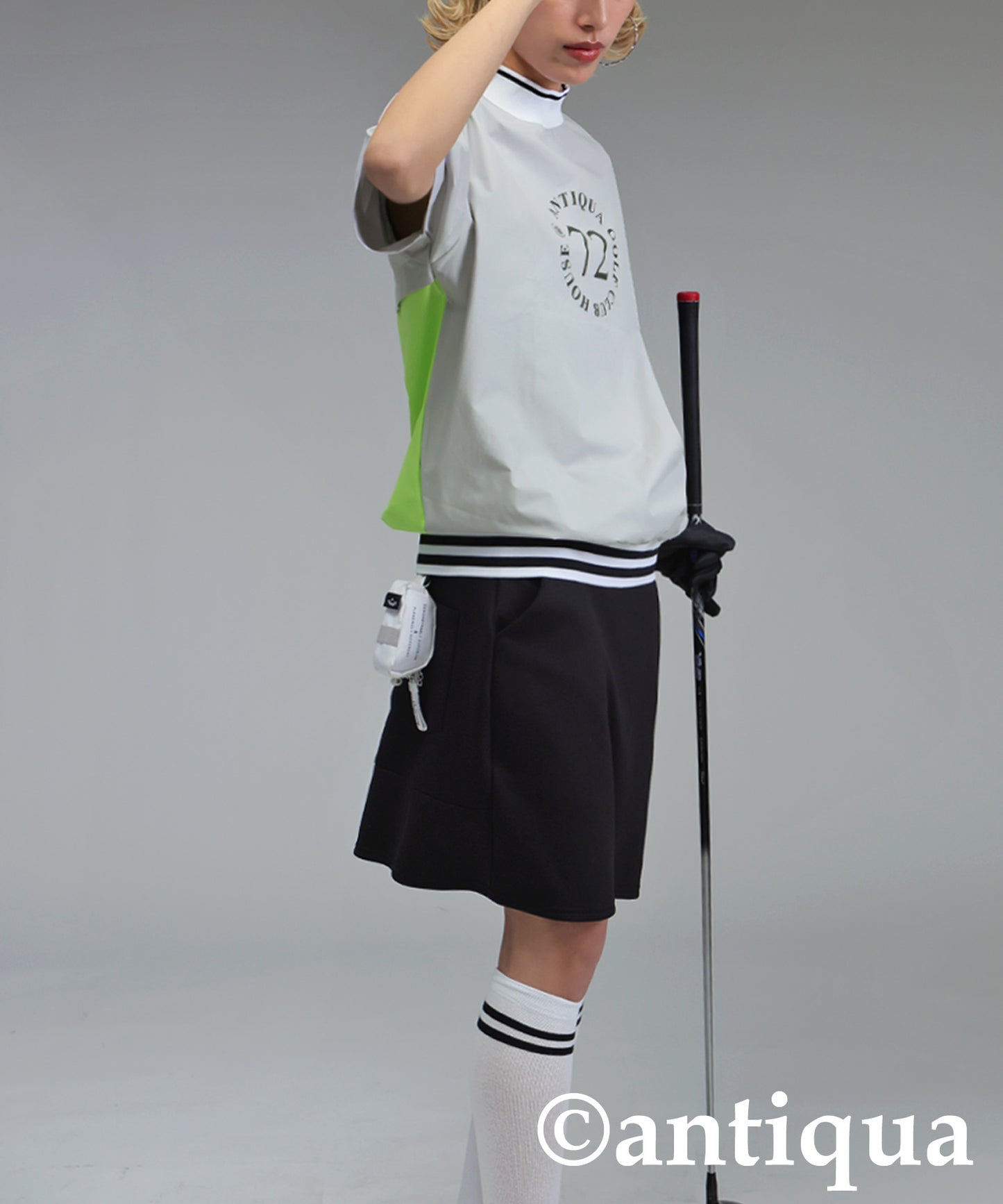 ANTIQUA GOLF×STCH Back Logo Tops Ladies