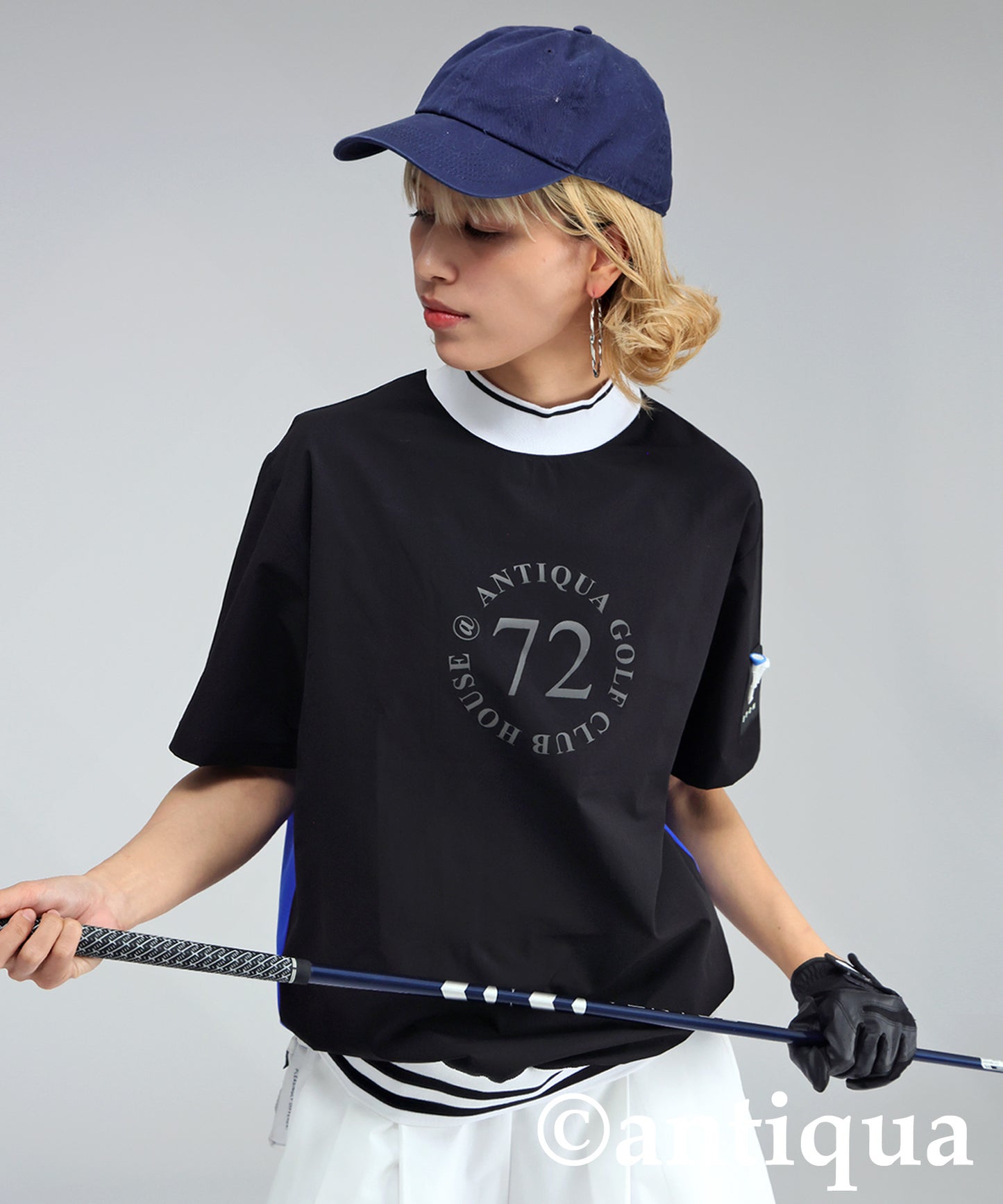 ANTIQUA GOLF×STCH Back Logo Tops Ladies