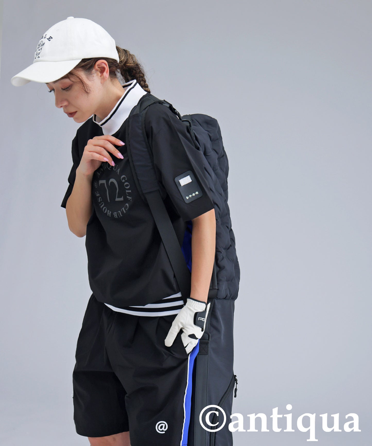 ANTIQUA GOLF×STCH Back Logo Tops Ladies
