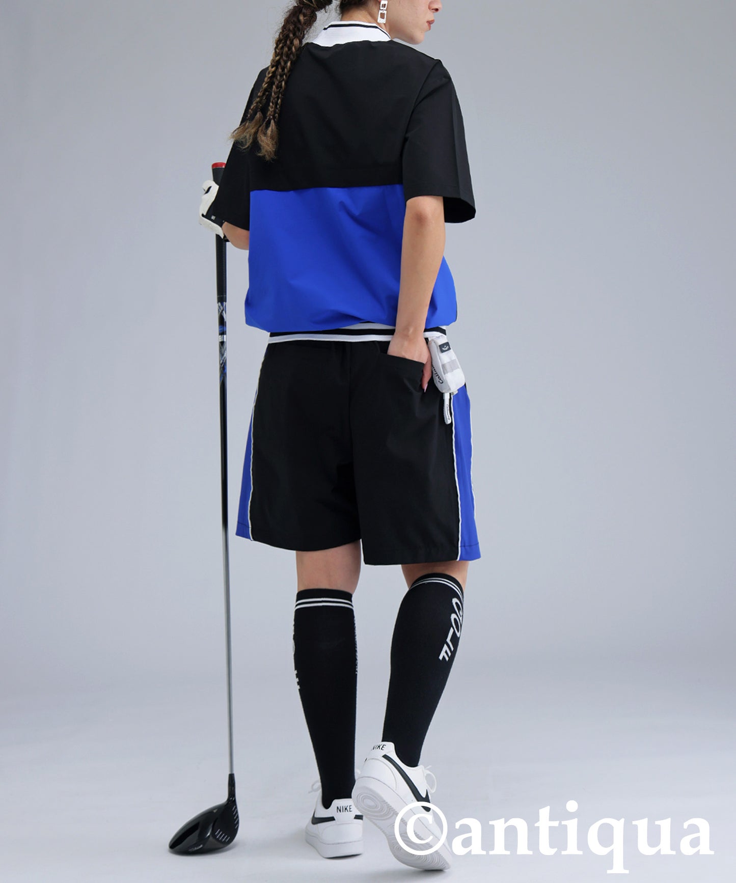 ANTIQUA GOLF×STCH Back Logo Tops Ladies