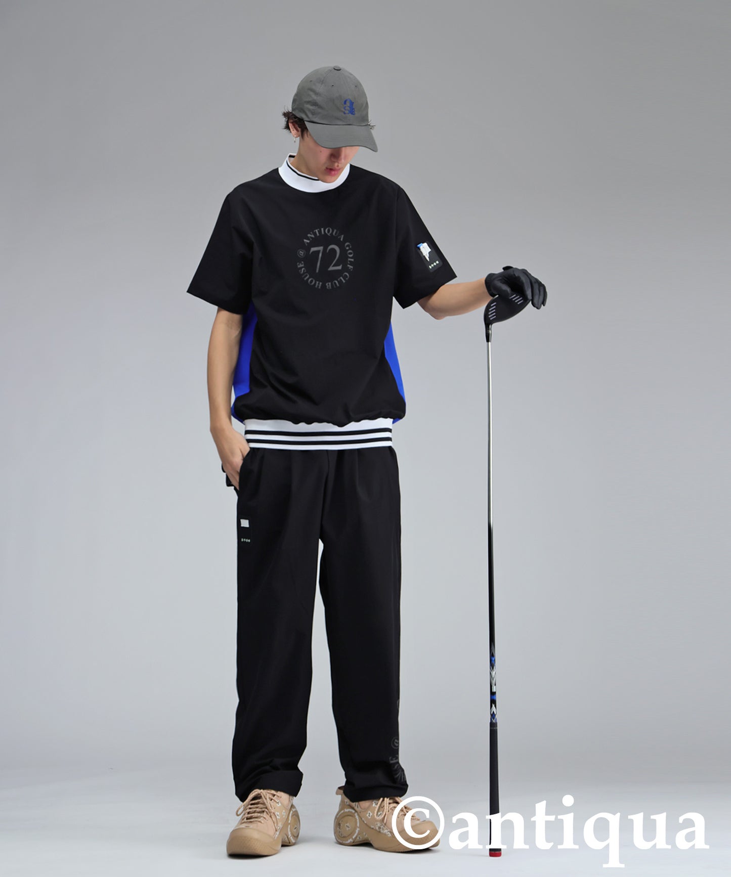ANTIQUA GOLF×STCH Back Logo Tops Men's