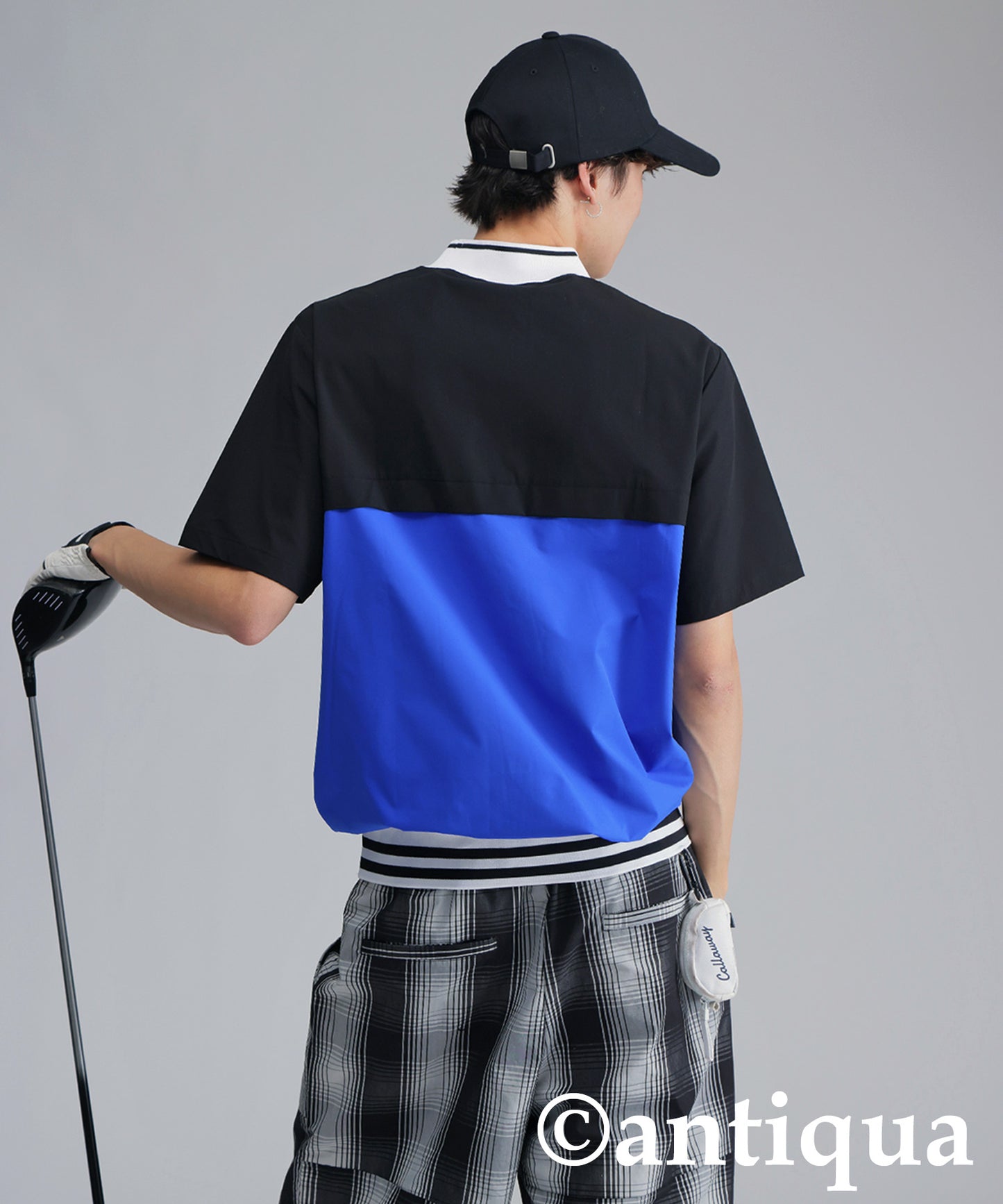 ANTIQUA GOLF×STCH Back Logo Tops Men's
