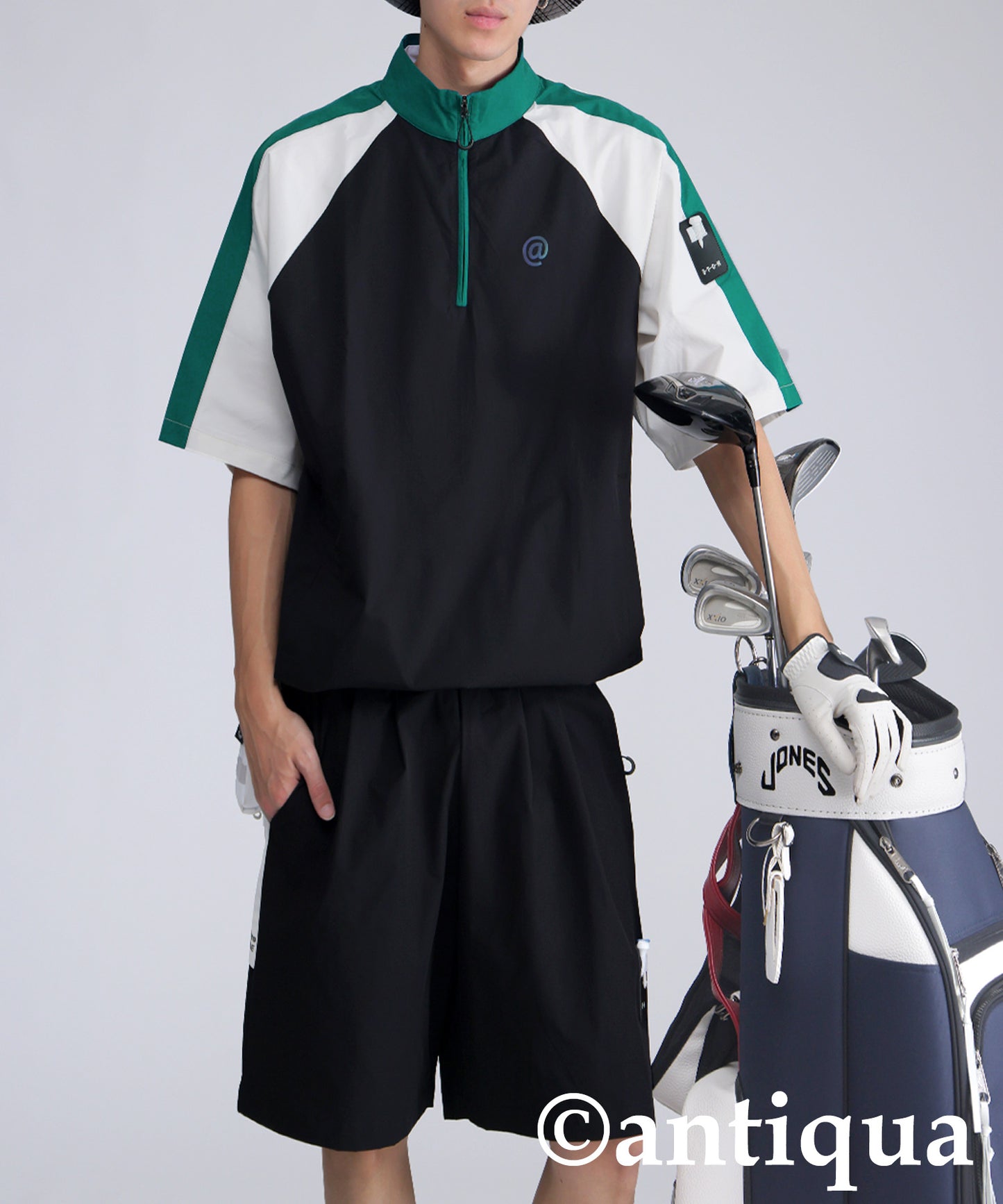 ANTIQUA GOLF×STCH Half Zip Pullover Men's