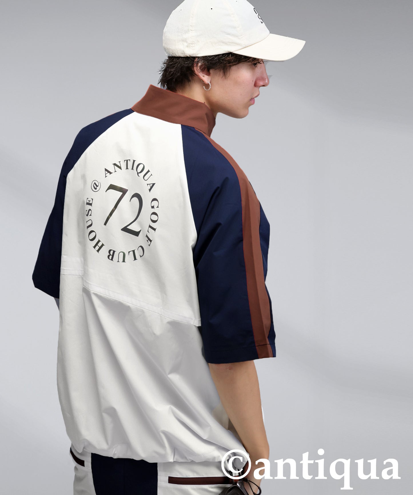 ANTIQUA GOLF×STCH Half Zip Pullover Men's