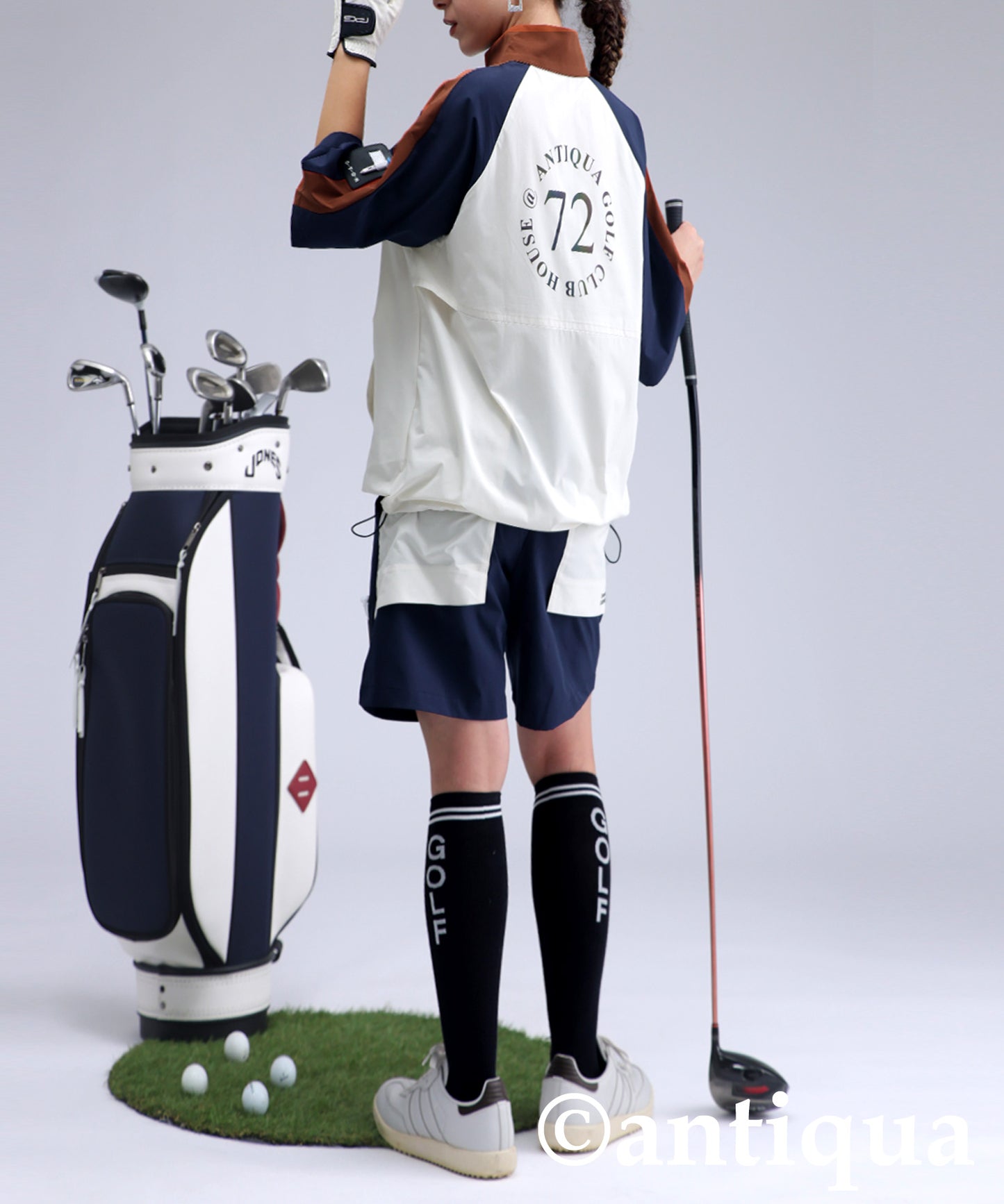 ANTIQUA GOLF×STCH Half Zip Pullover Ladies