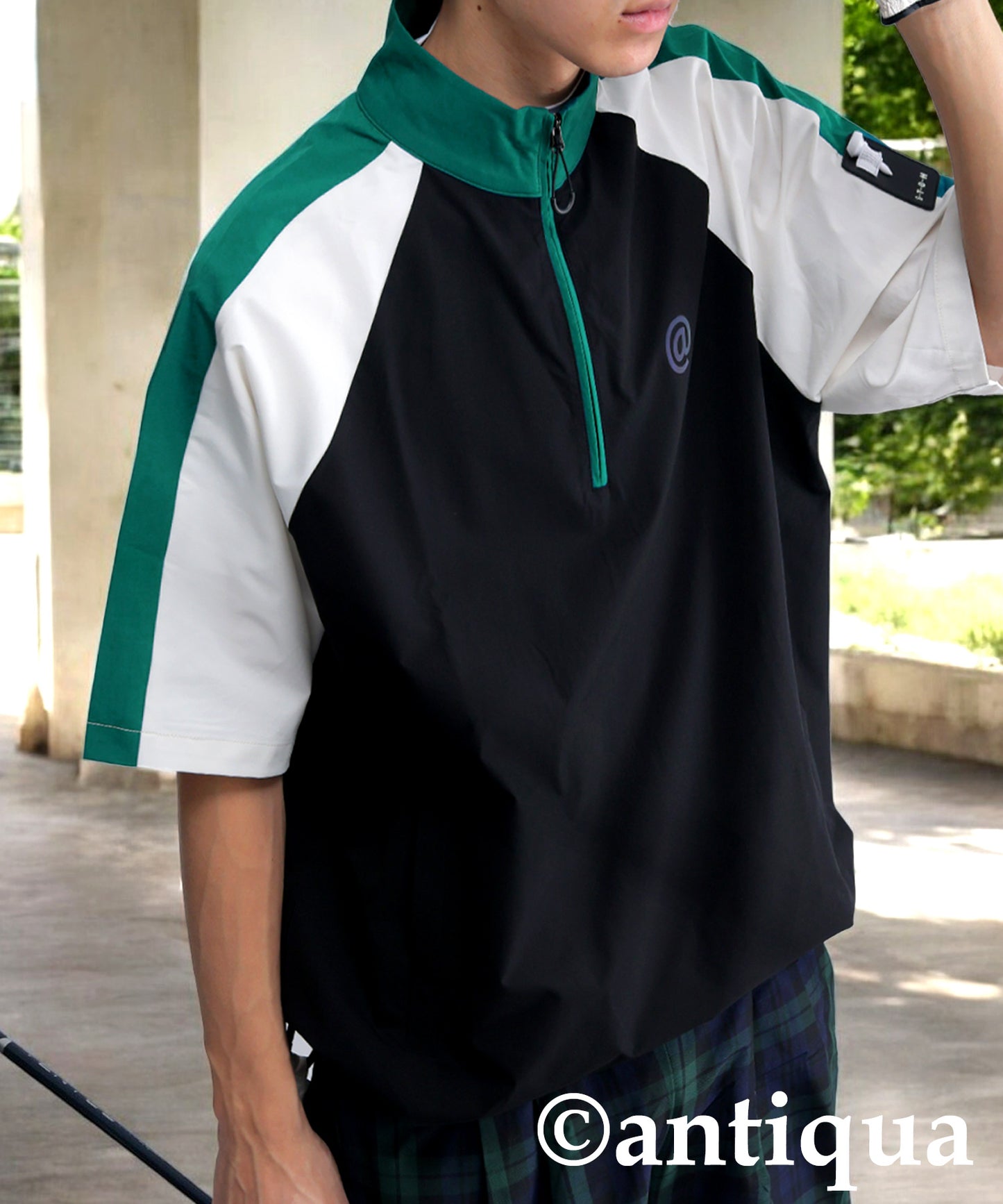 ANTIQUA GOLF×STCH Half Zip Pullover Men's