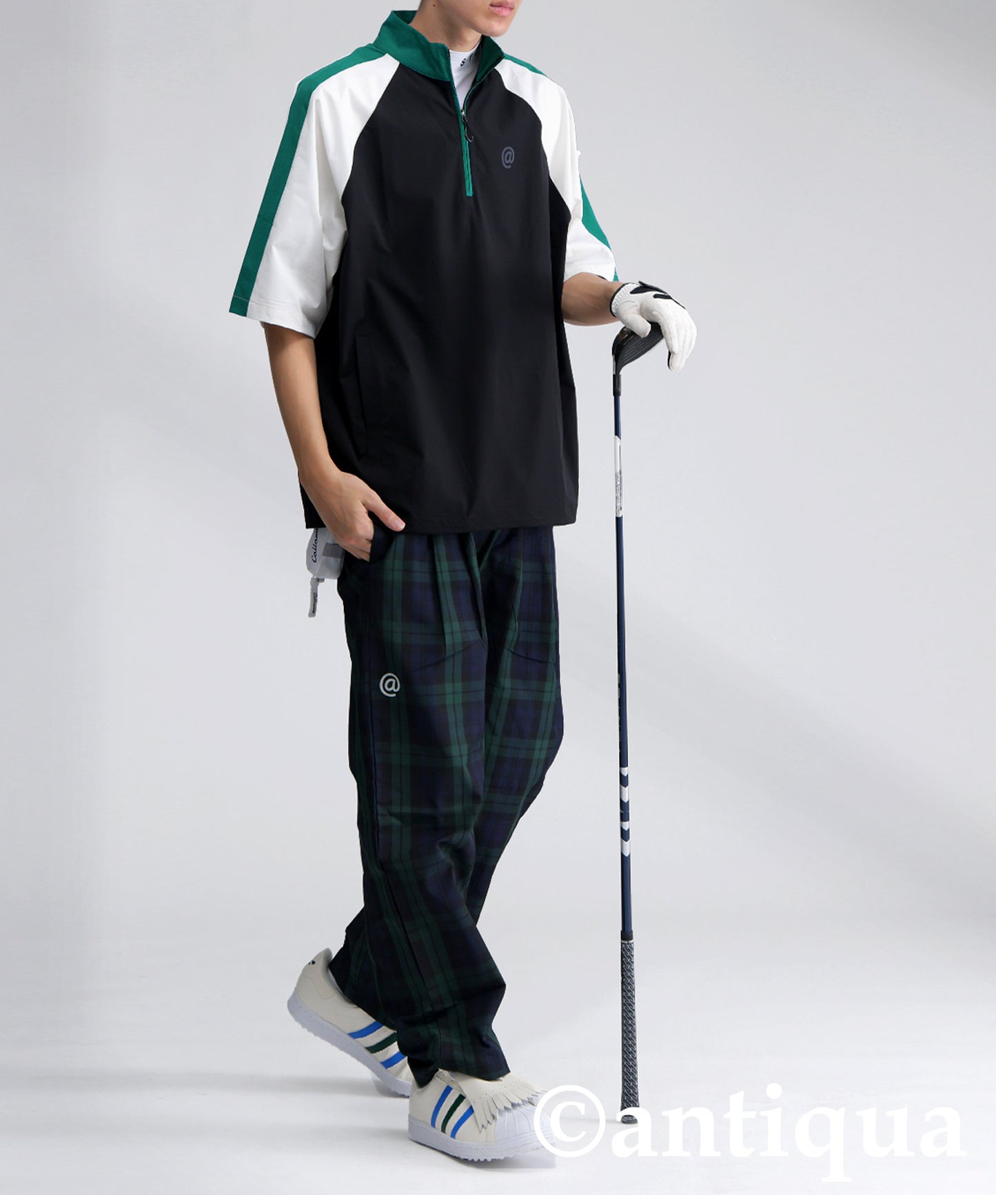 ANTIQUA GOLF×STCH Half Zip Pullover Men's