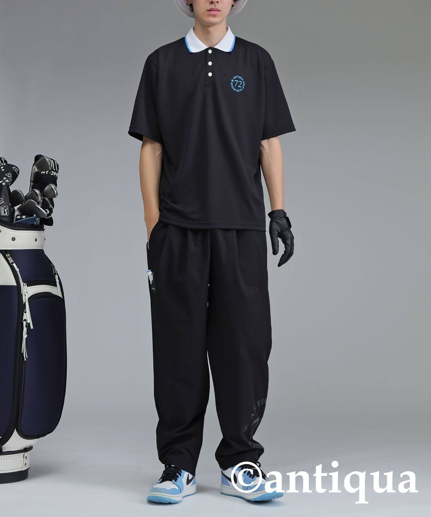 ANTIQUA GOLF×STCH Color-Coordinated Polo Shirt Men's