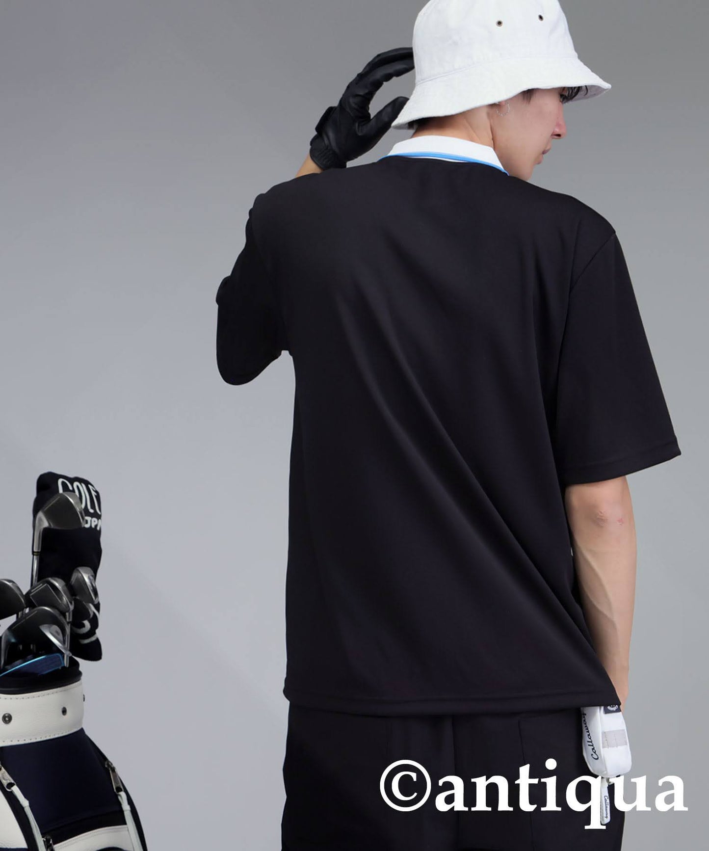 ANTIQUA GOLF×STCH Color-Coordinated Polo Shirt Men's