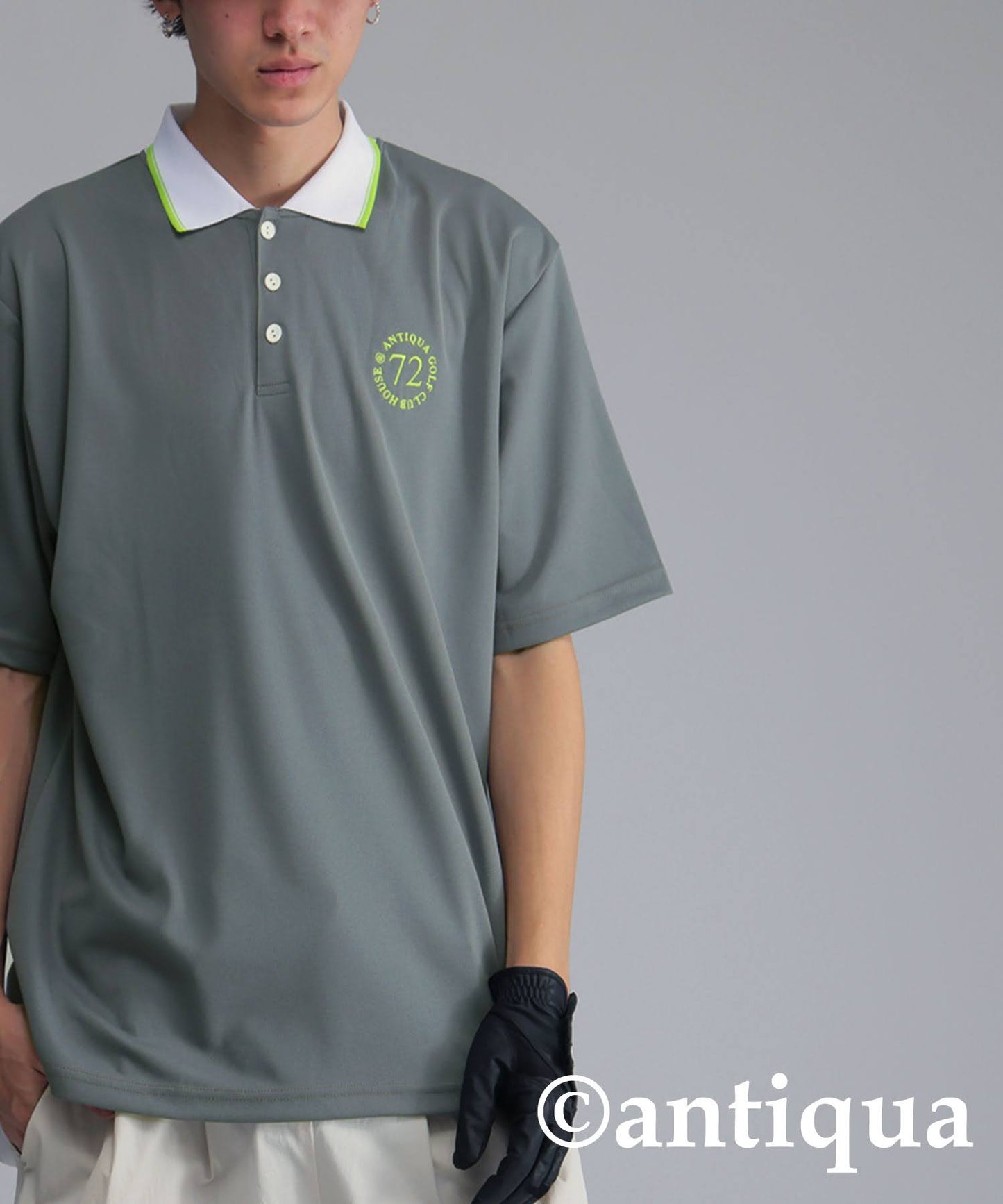 ANTIQUA GOLF×STCH Color-Coordinated Polo Shirt Men's