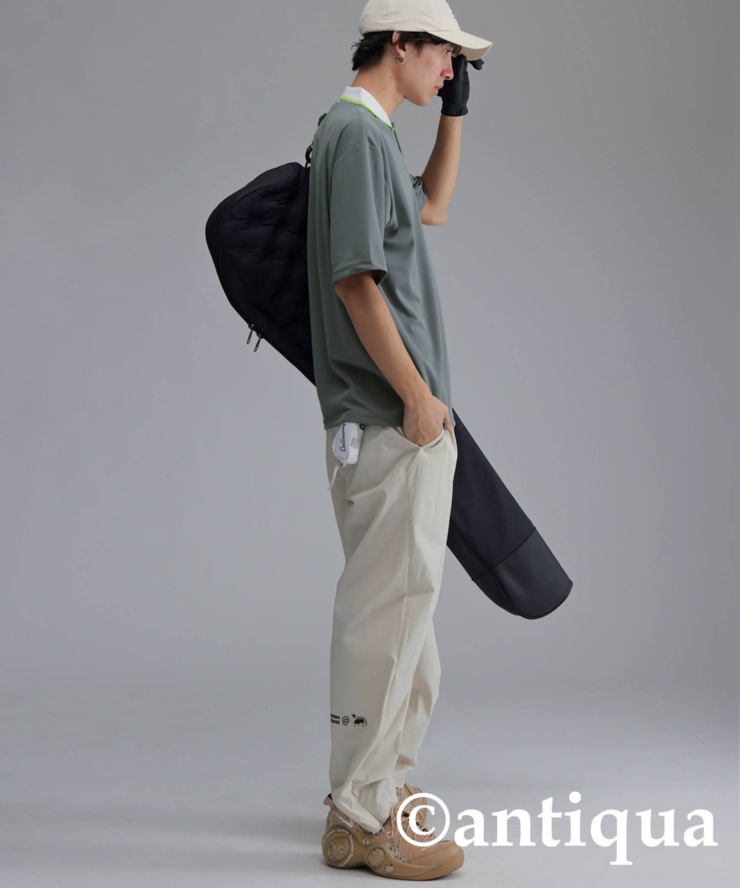 ANTIQUA GOLF×STCH Color-Coordinated Polo Shirt Men's