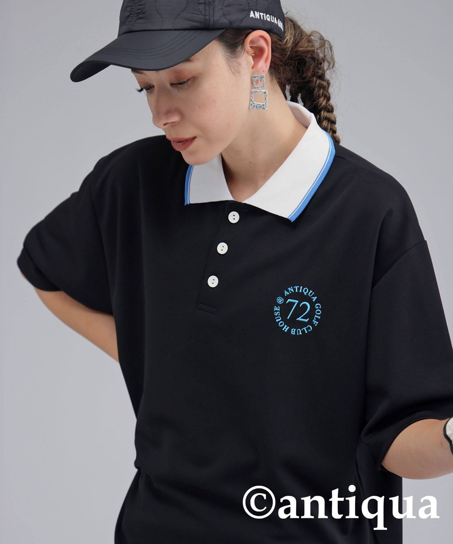 ANTIQUA GOLF×STCH Color-Coordinated Polo Shirt Ladies