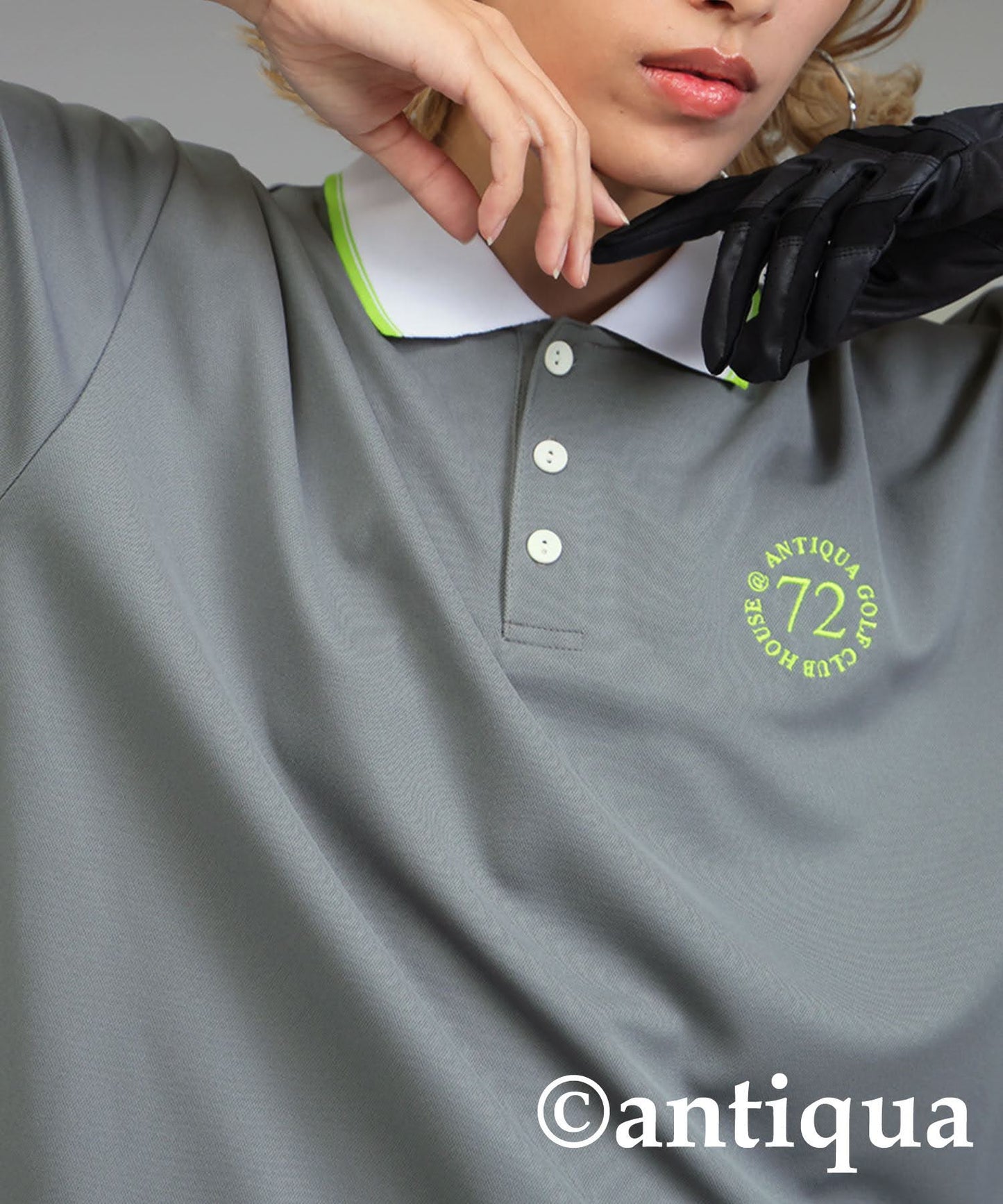 ANTIQUA GOLF×STCH Color-Coordinated Polo Shirt Ladies