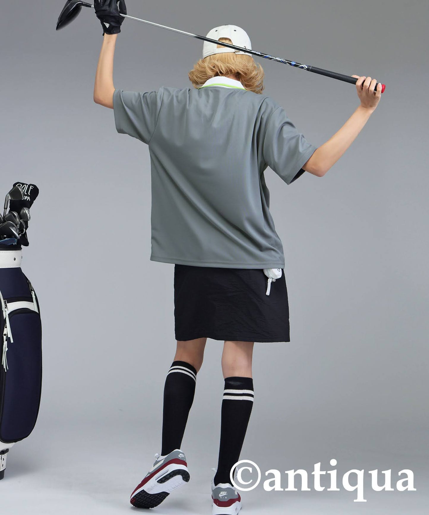 ANTIQUA GOLF×STCH Color-Coordinated Polo Shirt Ladies