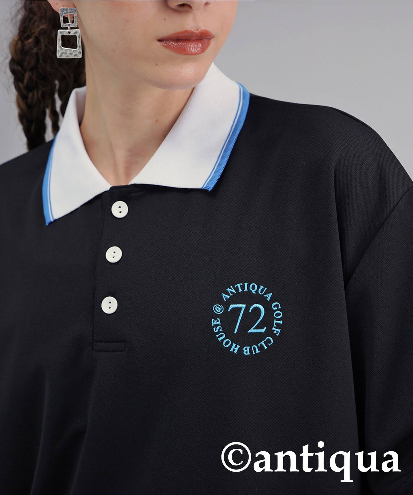 ANTIQUA GOLF×STCH Color-Coordinated Polo Shirt Ladies