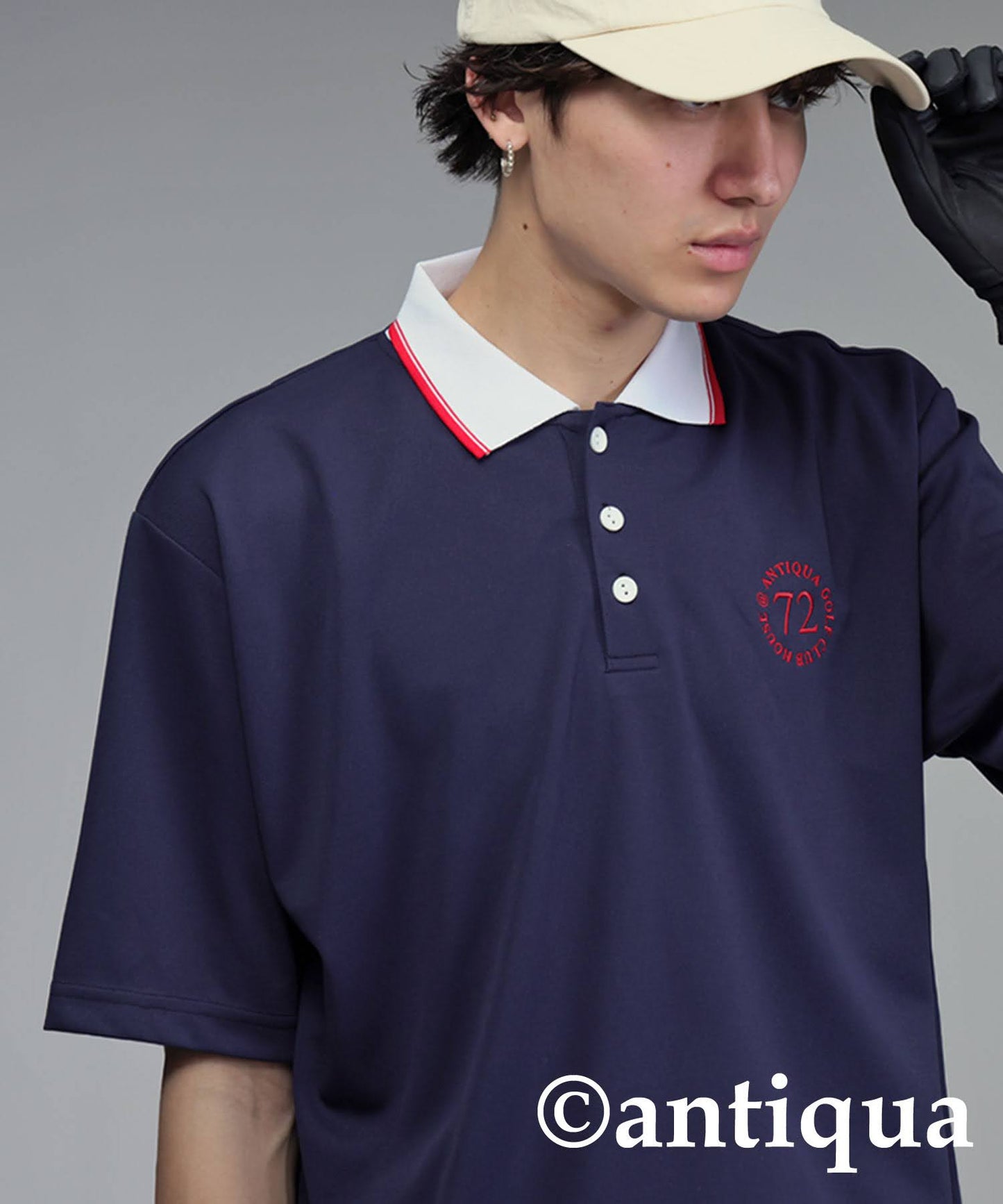 ANTIQUA GOLF×STCH Color-Coordinated Polo Shirt Men's