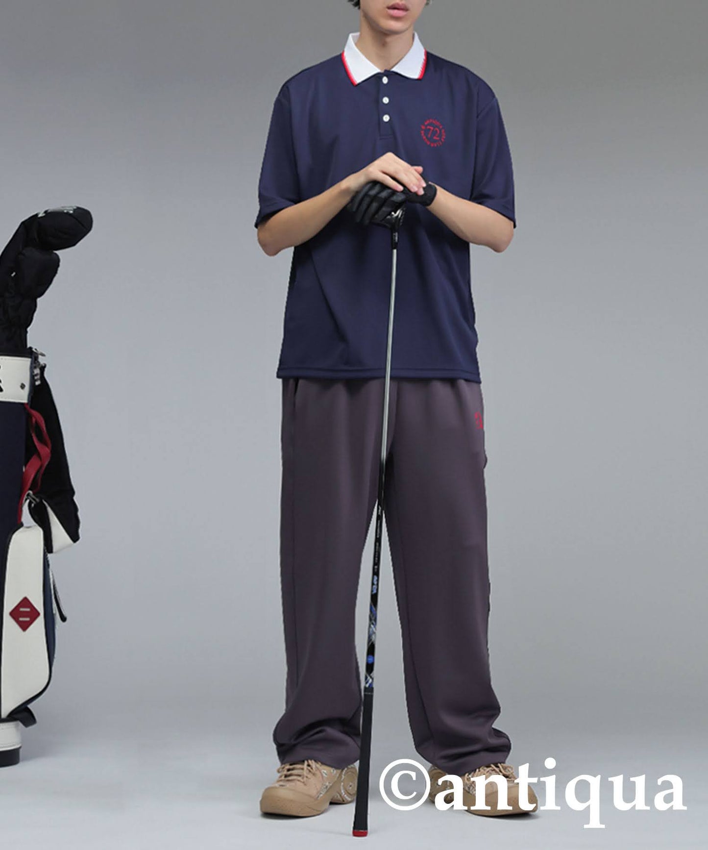 ANTIQUA GOLF×STCH Color-Coordinated Polo Shirt Men's
