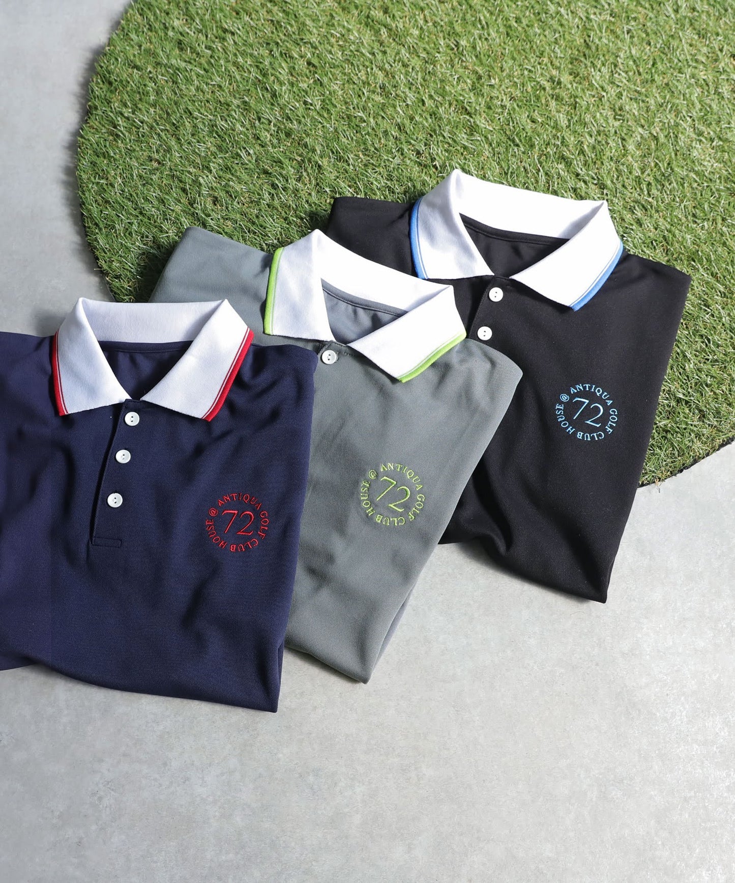 ANTIQUA GOLF×STCH Color-Coordinated Polo Shirt Men's