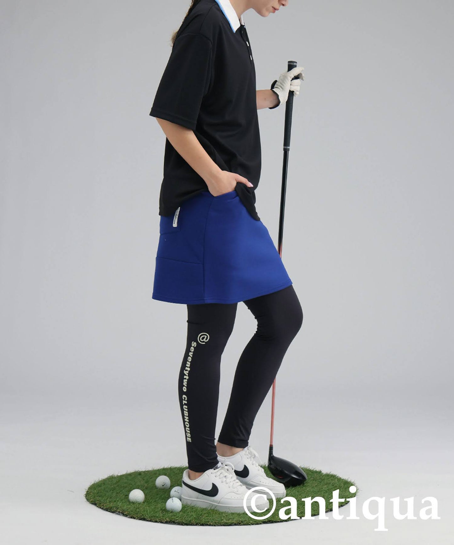 ANTIQUA GOLF×STCH Color-Coordinated Polo Shirt Ladies