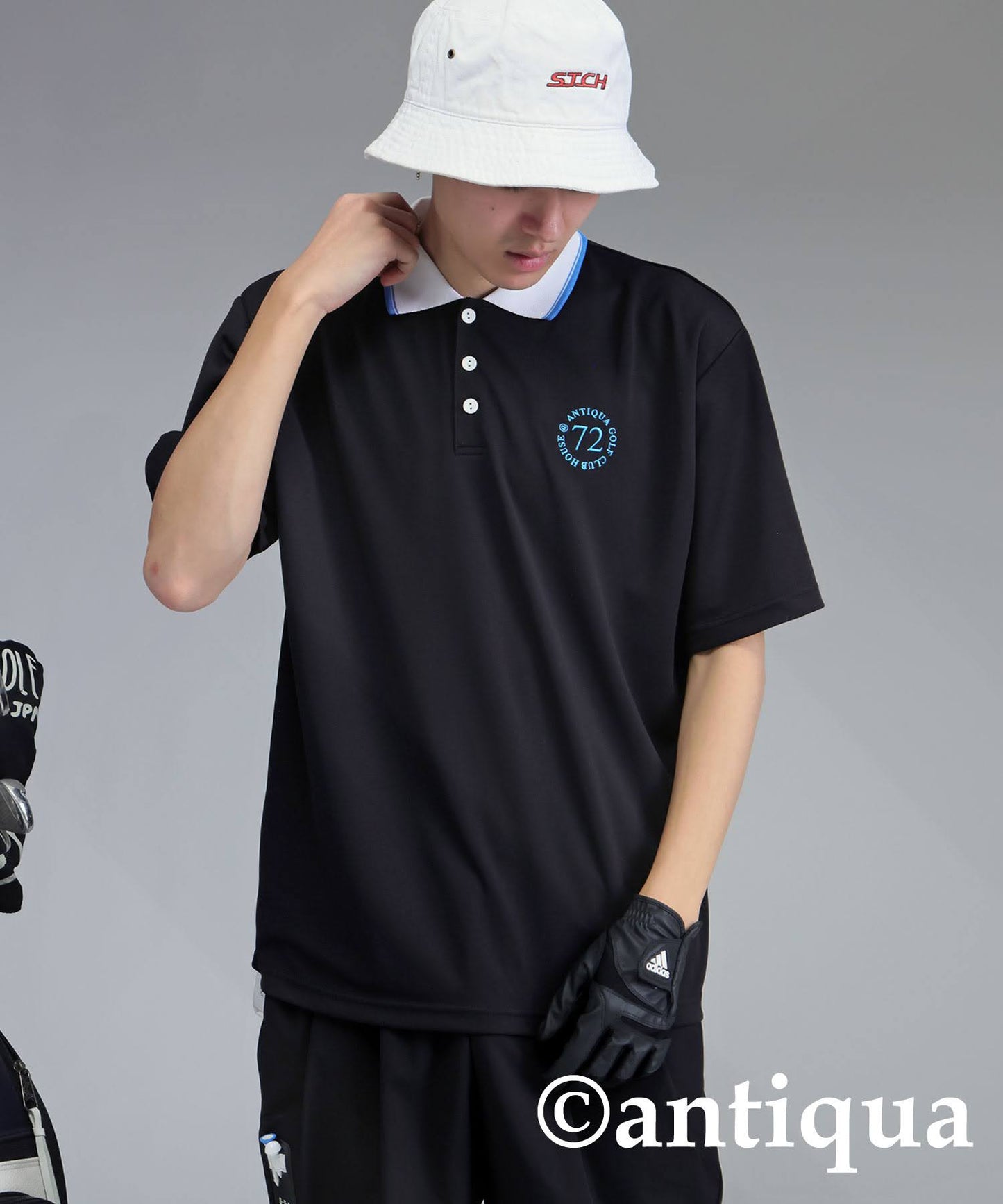 ANTIQUA GOLF×STCH Color-Coordinated Polo Shirt Men's