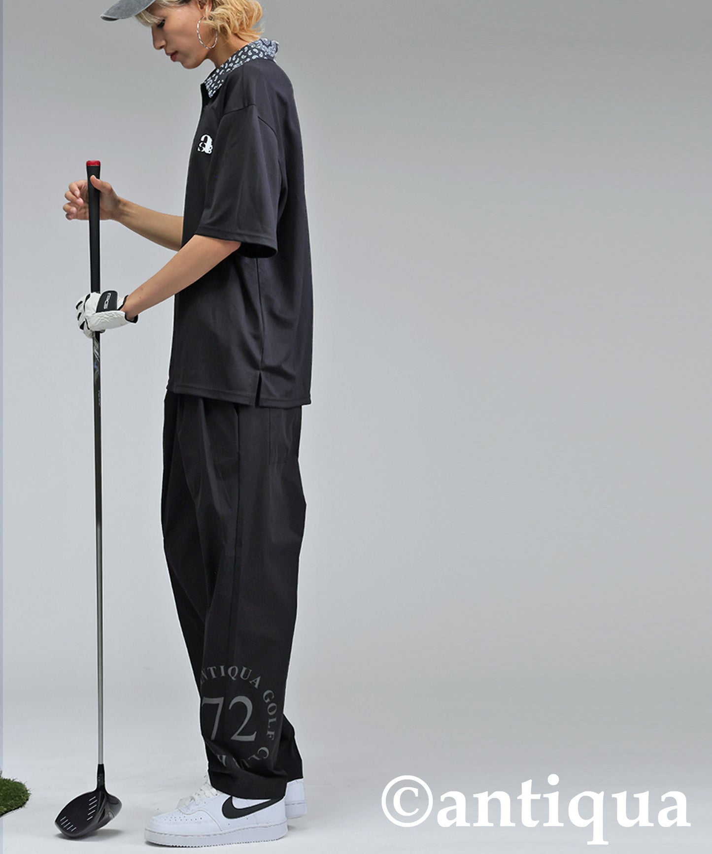 ANTIQUA GOLF×STCH Color-Coordinated Logo Pants Ladies