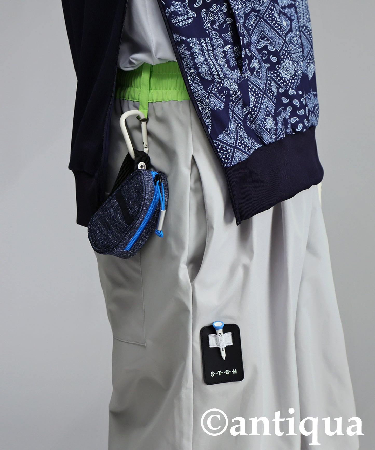 ANTIQUA GOLF×STCH Color-Coordinated Logo Pants Men's