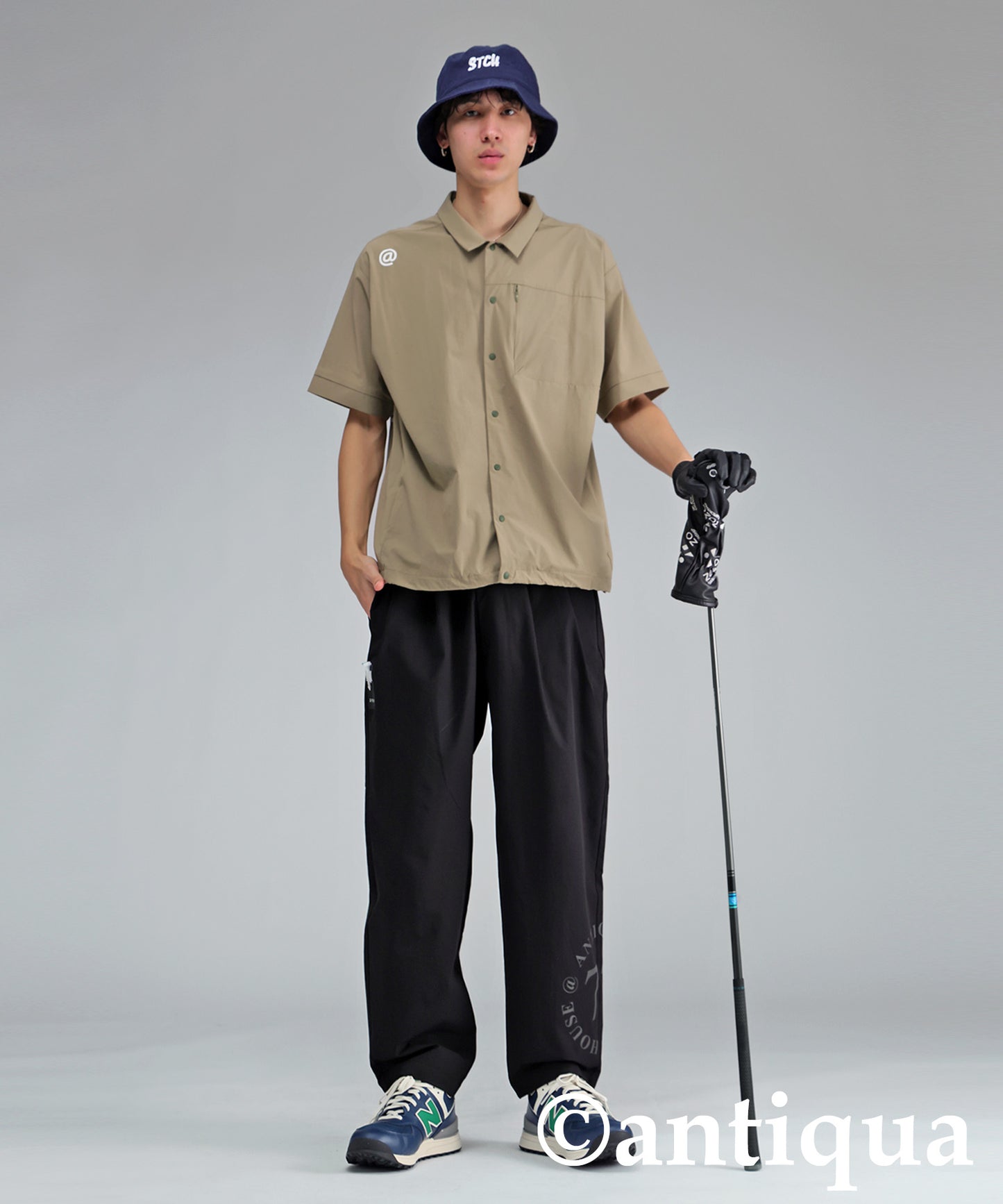ANTIQUA GOLF×STCH Color-Coordinated Logo Pants Men's