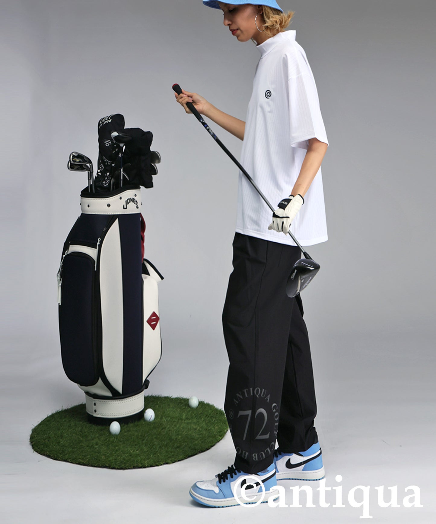 ANTIQUA GOLF×STCH Color-Coordinated Logo Pants Ladies