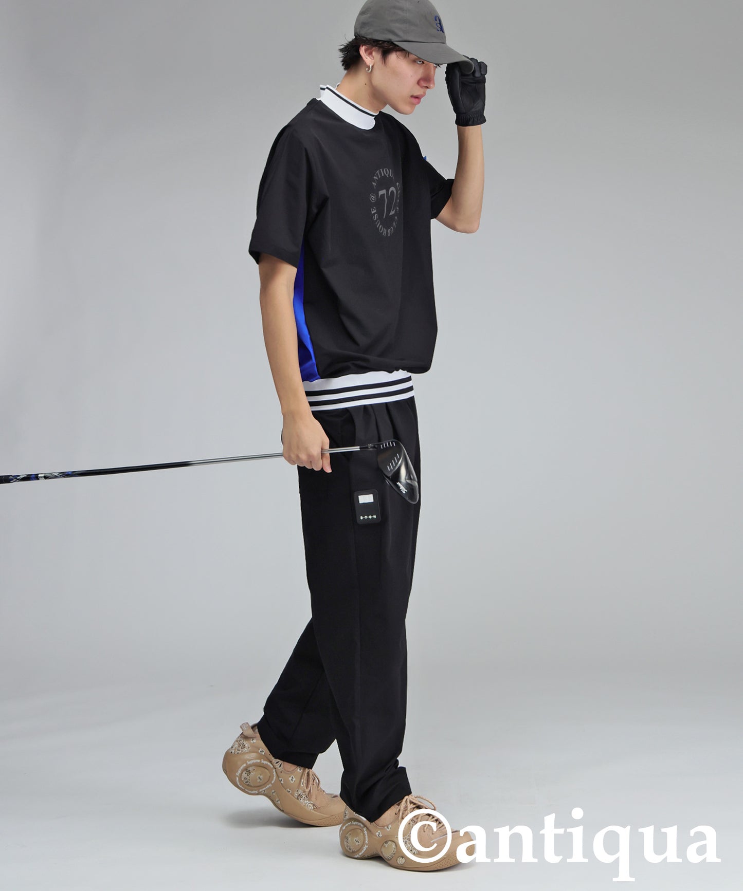 ANTIQUA GOLF×STCH Color-Coordinated Logo Pants Men's
