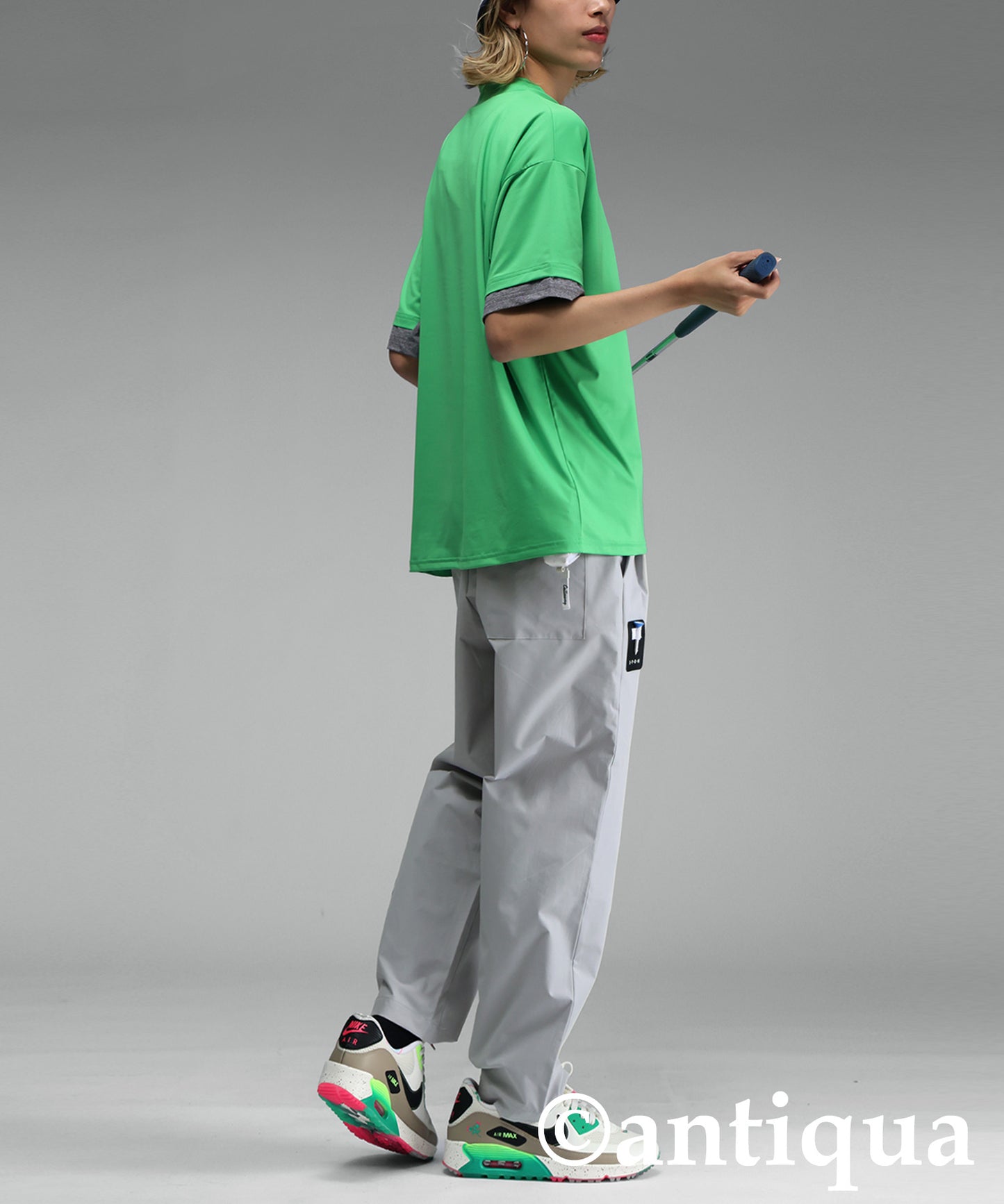 ANTIQUA GOLF×STCH Color-Coordinated Logo Pants Ladies