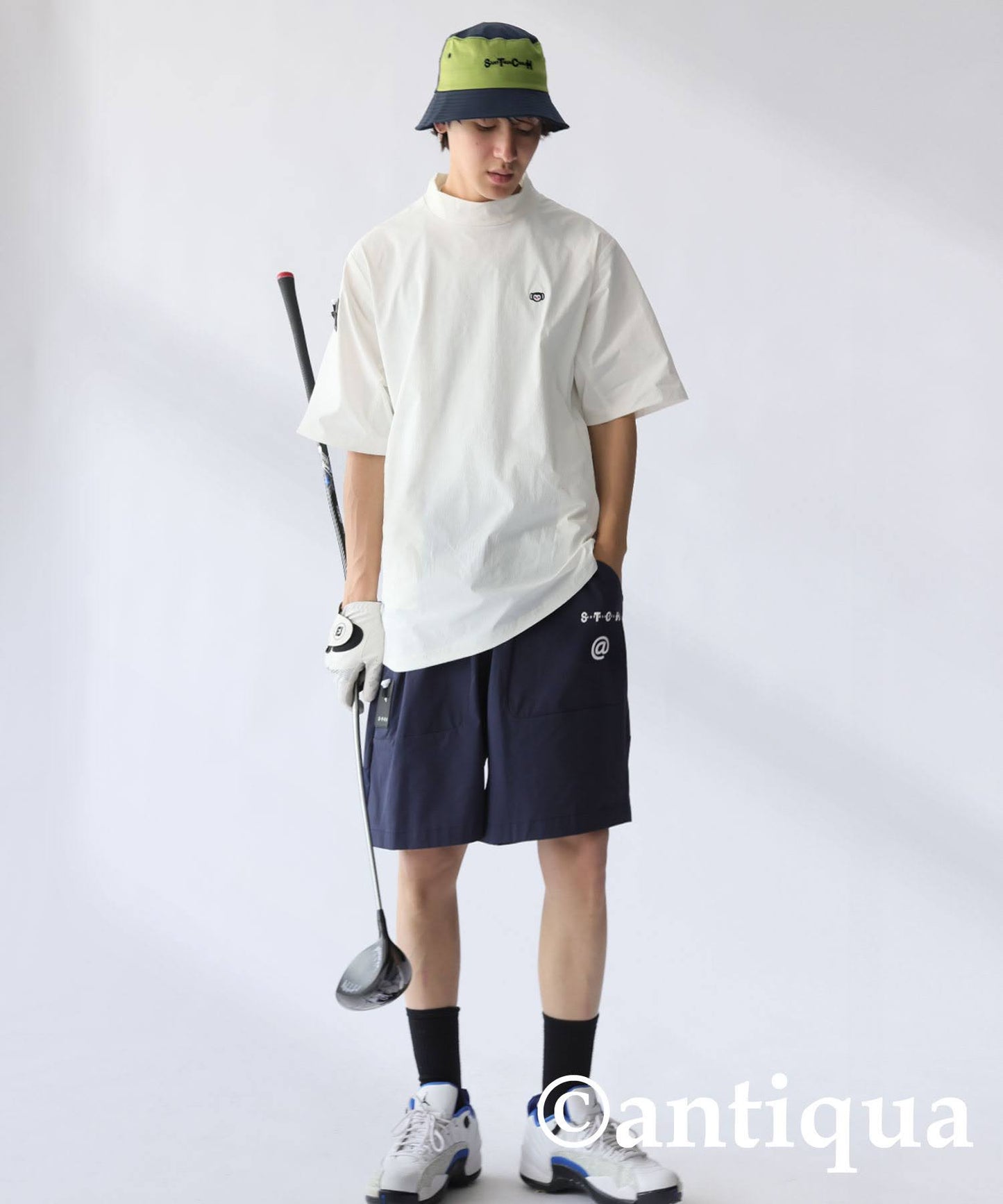 Men's ANTIQUA GOLF × STCH Color-Coordinated Logo Bucket Hat