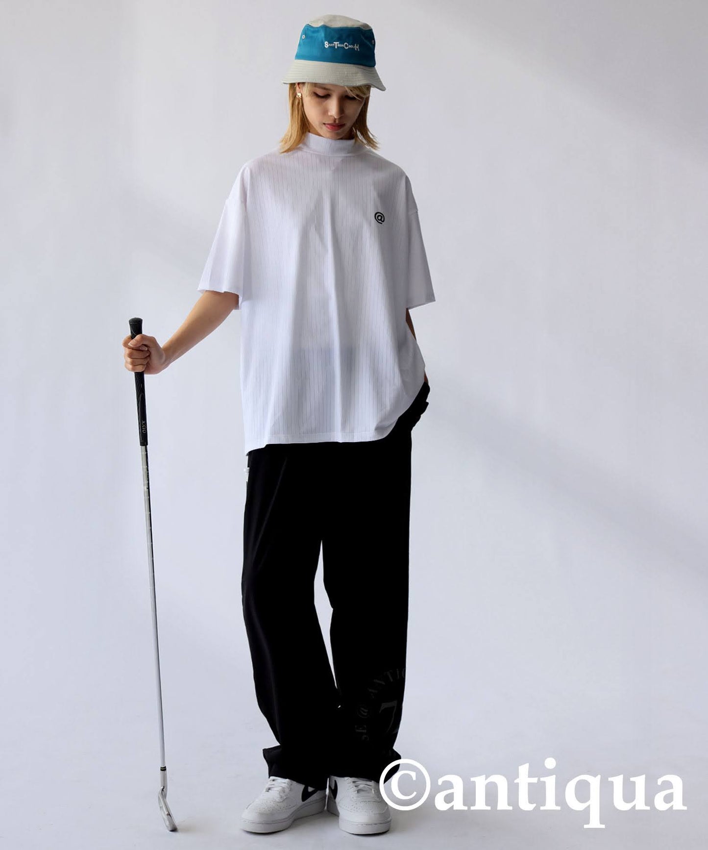 Ladies ANTIQUA GOLF × STCH Color-Coordinated Logo Bucket Hat