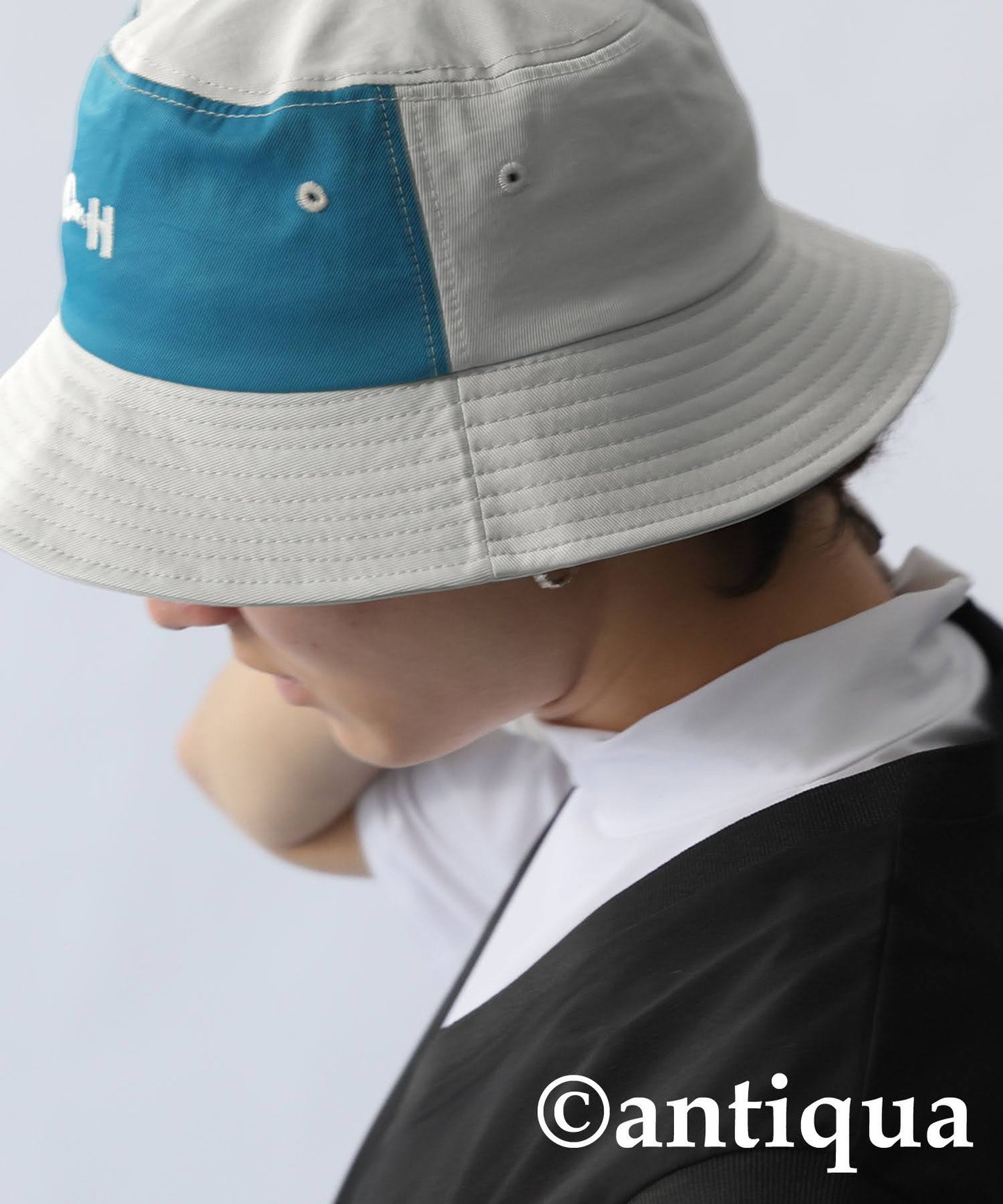 Men's ANTIQUA GOLF × STCH Color-Coordinated Logo Bucket Hat