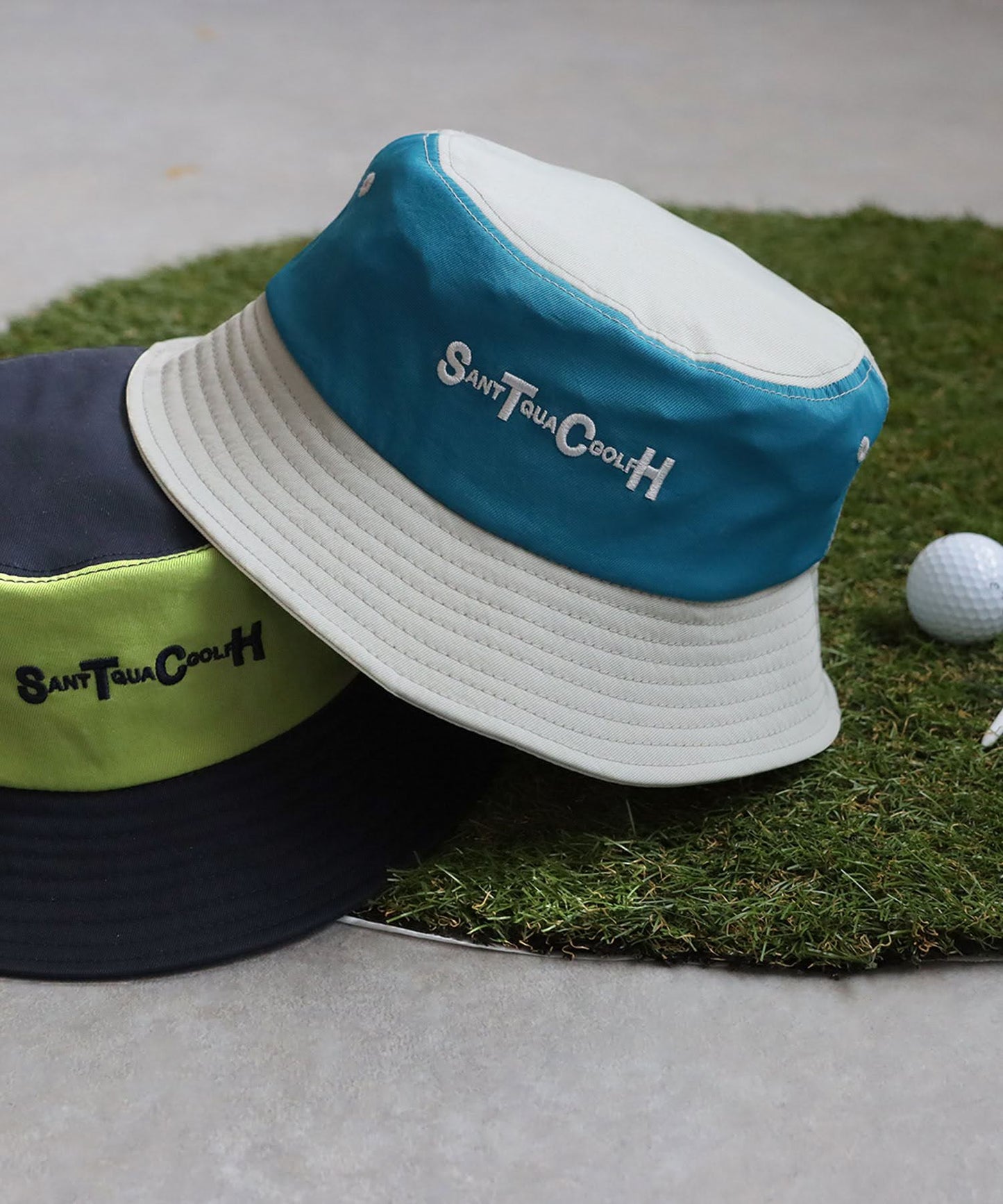 Ladies ANTIQUA GOLF × STCH Color-Coordinated Logo Bucket Hat