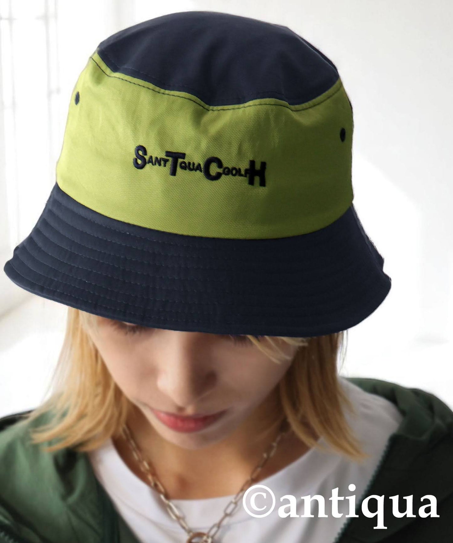 Ladies ANTIQUA GOLF × STCH Color-Coordinated Logo Bucket Hat