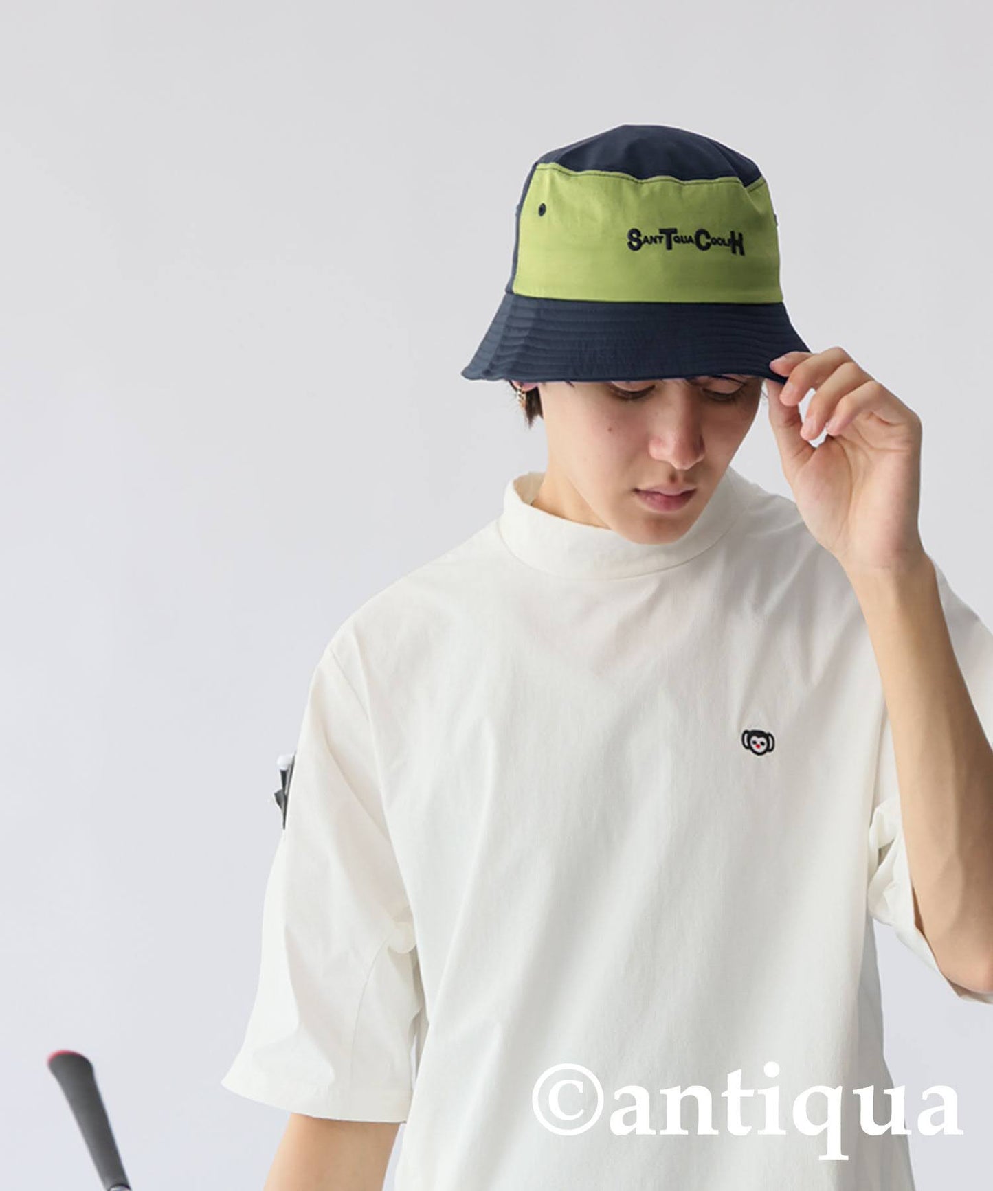 Men's ANTIQUA GOLF × STCH Color-Coordinated Logo Bucket Hat