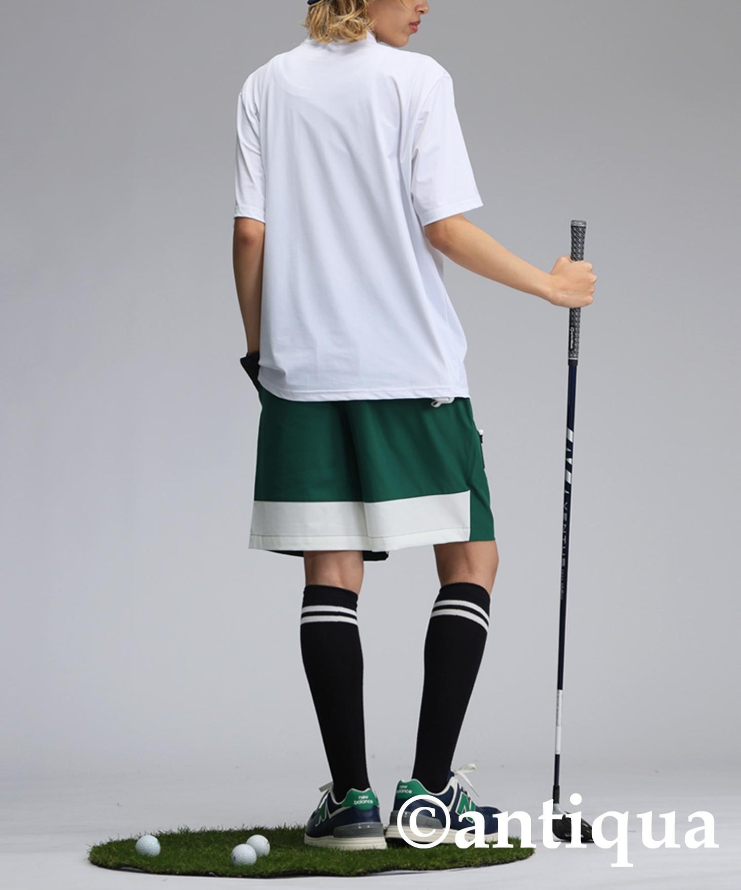 Ladies ANTIQUA GOLF × STCH Side Logo Mock Neck Tops