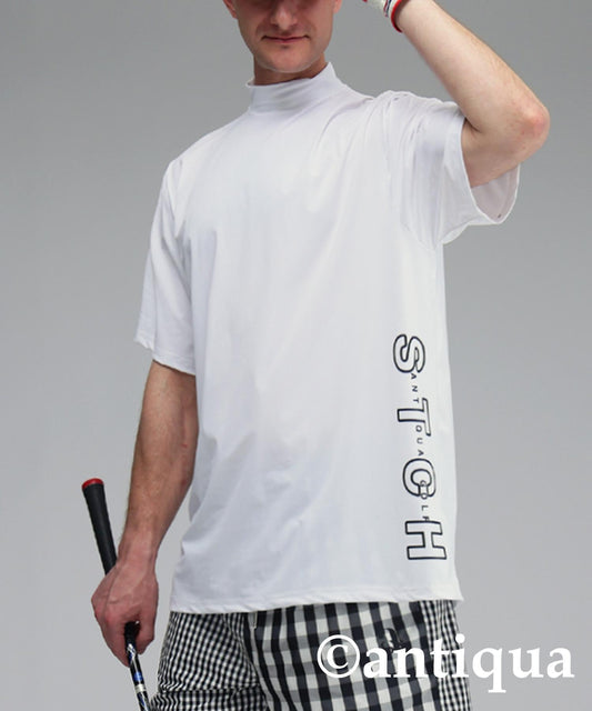 Men's ANTIQUA GOLF × STCH Side Logo Mock Neck Tops