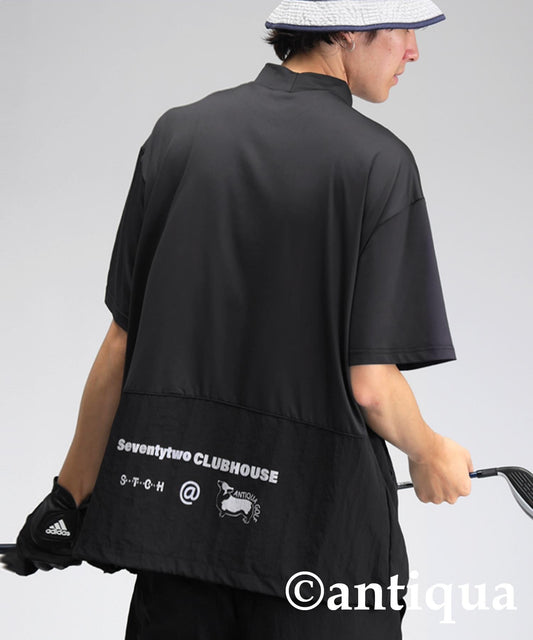 Men's ANTIQUA GOLF × STCH Back Logo Tops