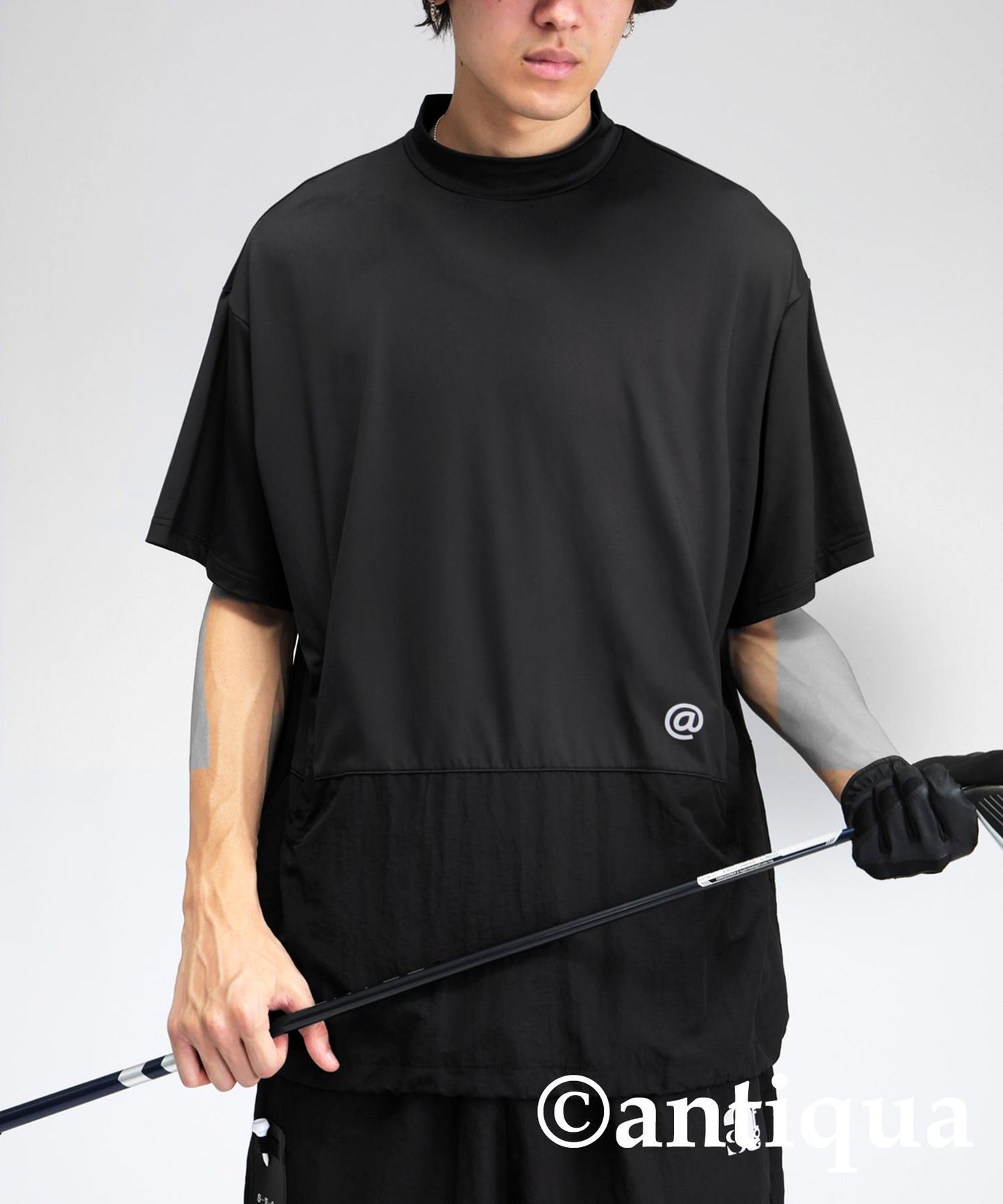 Men's ANTIQUA GOLF × STCH Back Logo Tops