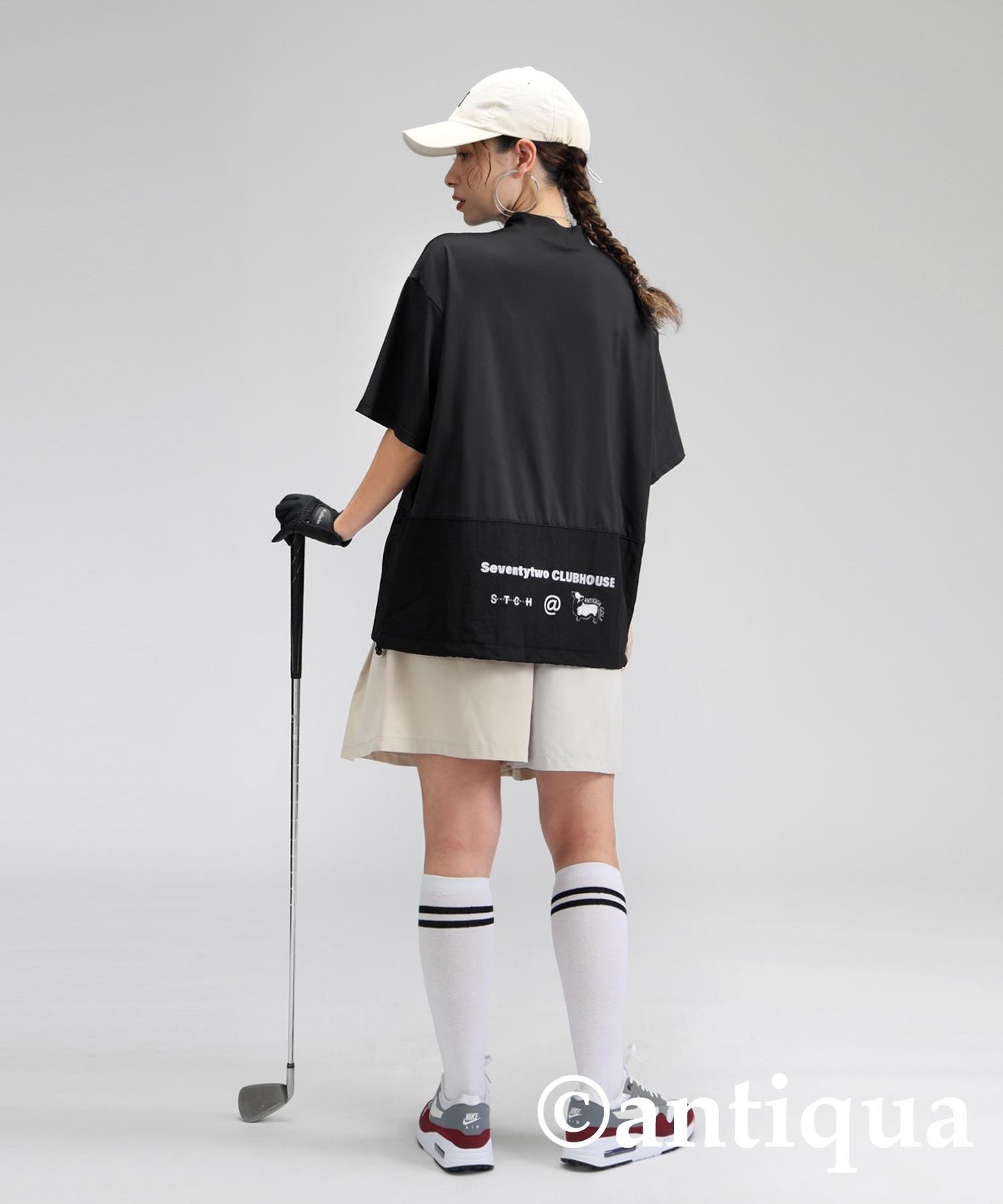 Ladies ANTIQUA GOLF × STCH Back Logo Tops